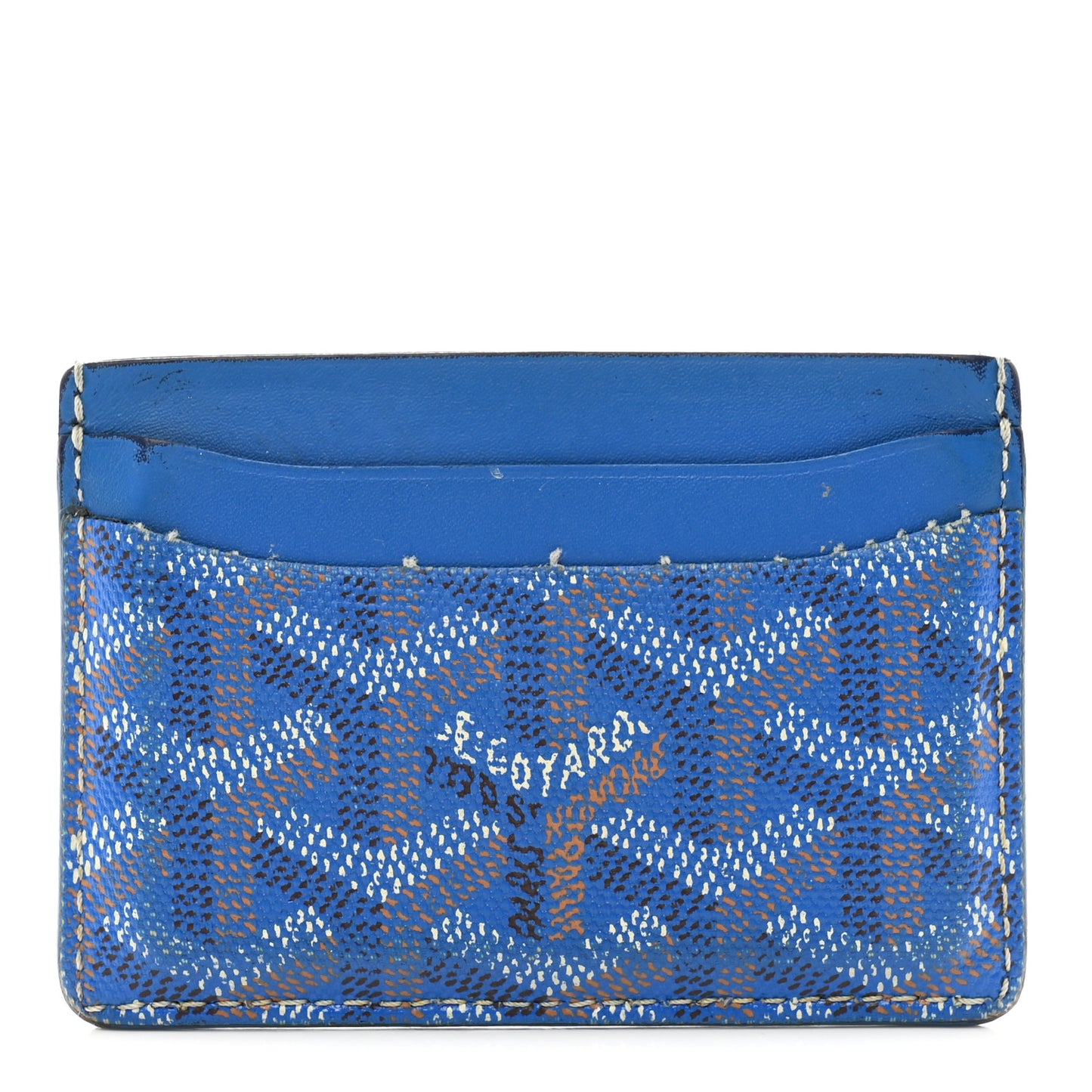 Goyardine Saint Sulpice Card Holder Sky Blue