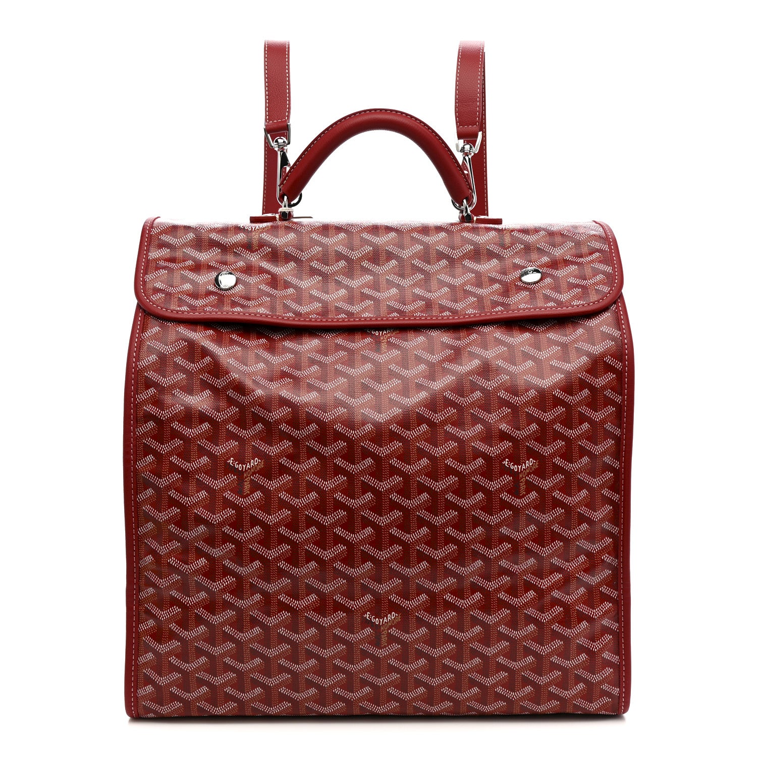 Goyard Goyardine Saint Leger Soft Briefcase Backpack Red 1790520