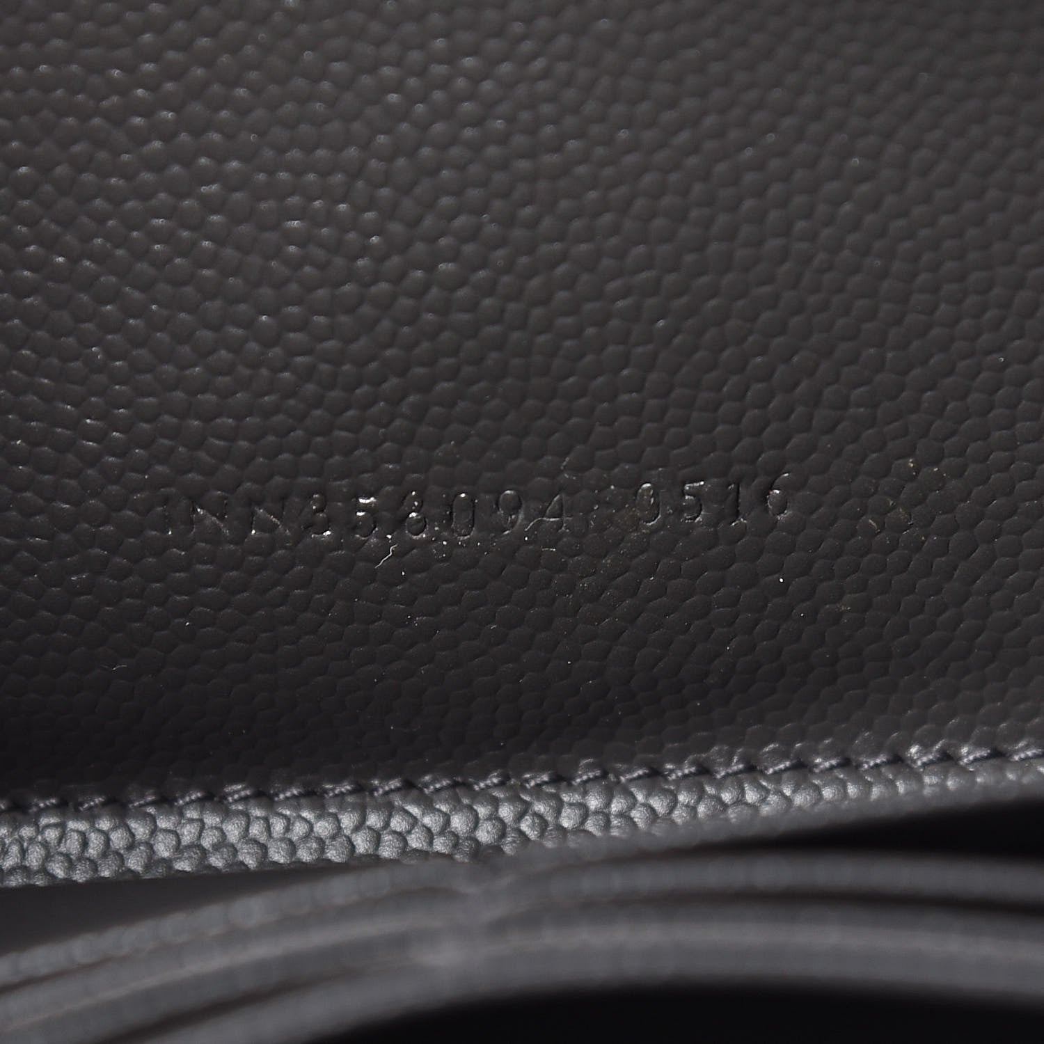 Saint Laurent Grain De Poudre Matelasse Chevron Monogram Zip Around Wallet Coal 8 of 9