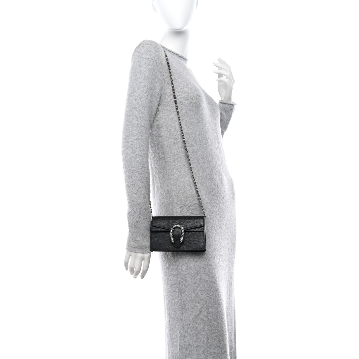 Calfskin Super Mini Dionysus Shoulder Bag Black