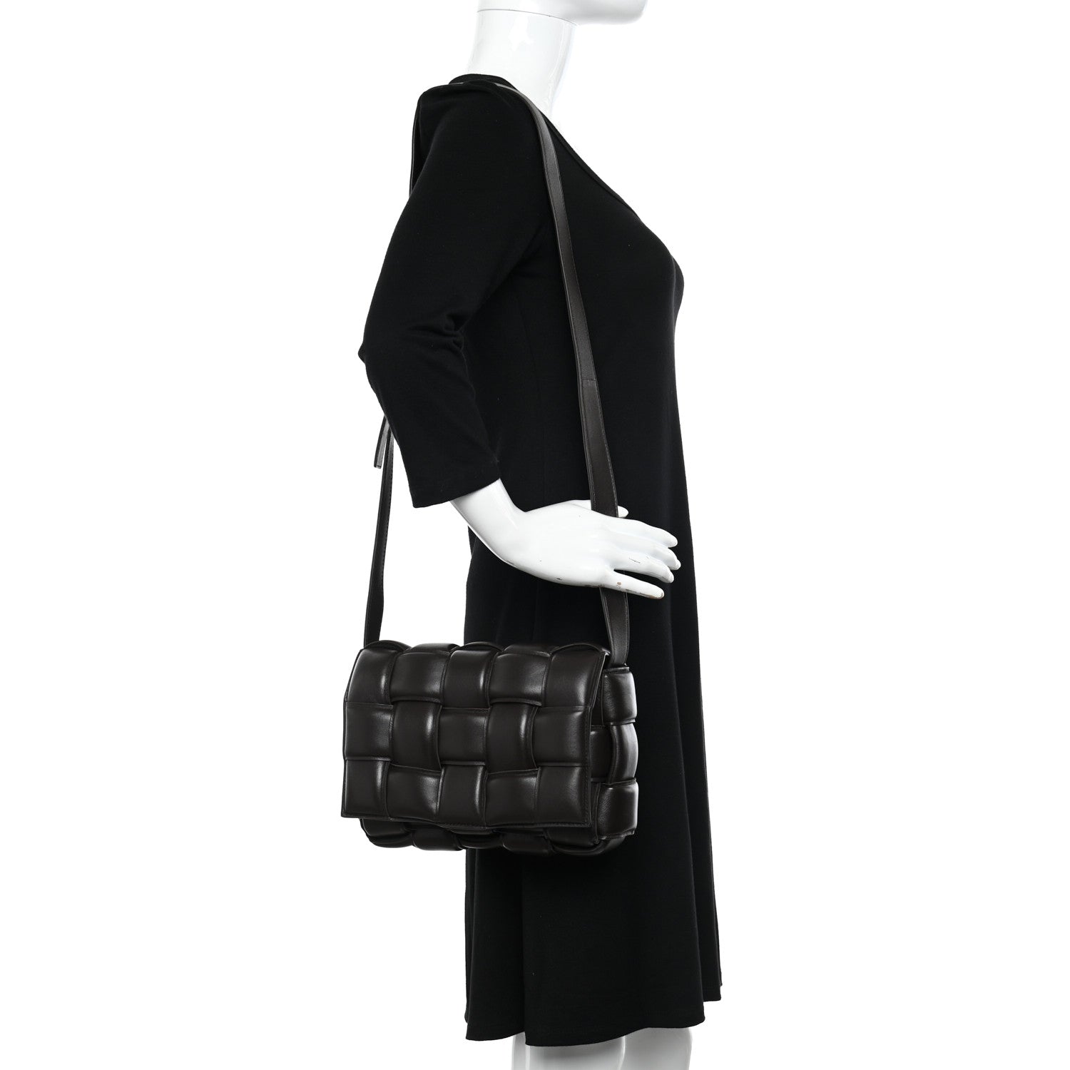 Bottega Veneta Nappa Maxi Intreccio Padded Cassette Crossbody Bag Fondente 2 of 10