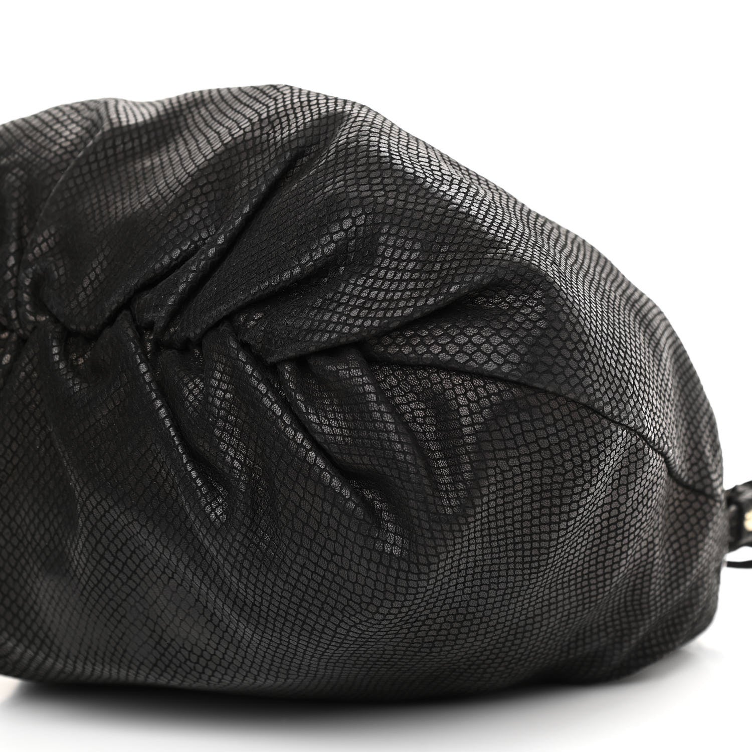 Jimmy Choo Calfskin Snakeskin Embossed Elaphe Snakeskin Robin Bag Black 9 of 9