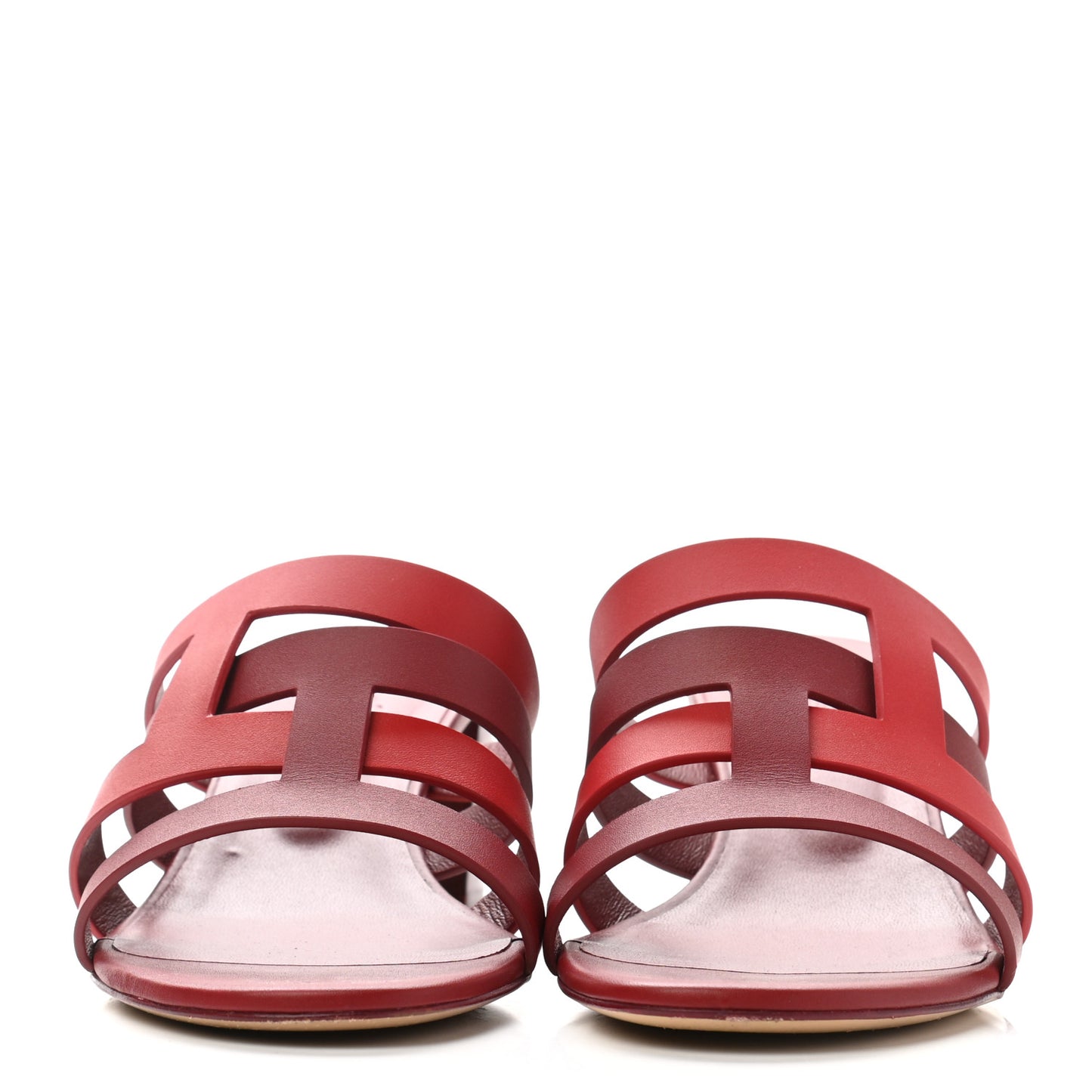 Calfskin Amica Sandals 38.5 Rouge Grenat Orange Solaire