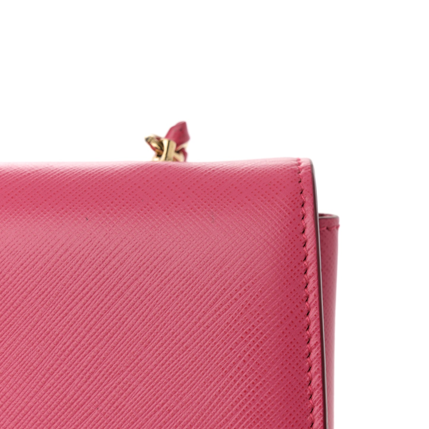 Hammered Calfskin Vara Bow Chain Crossbody Pink