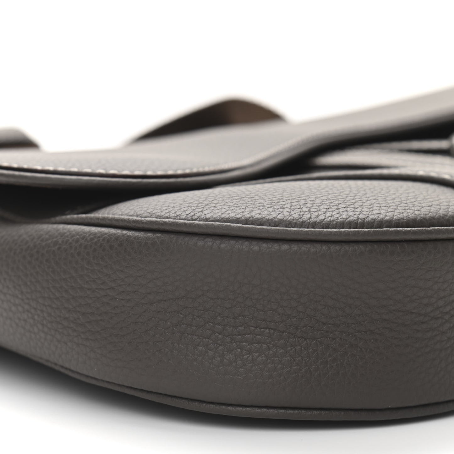 Grained Calfskin Mens Saddle Bag Ebony