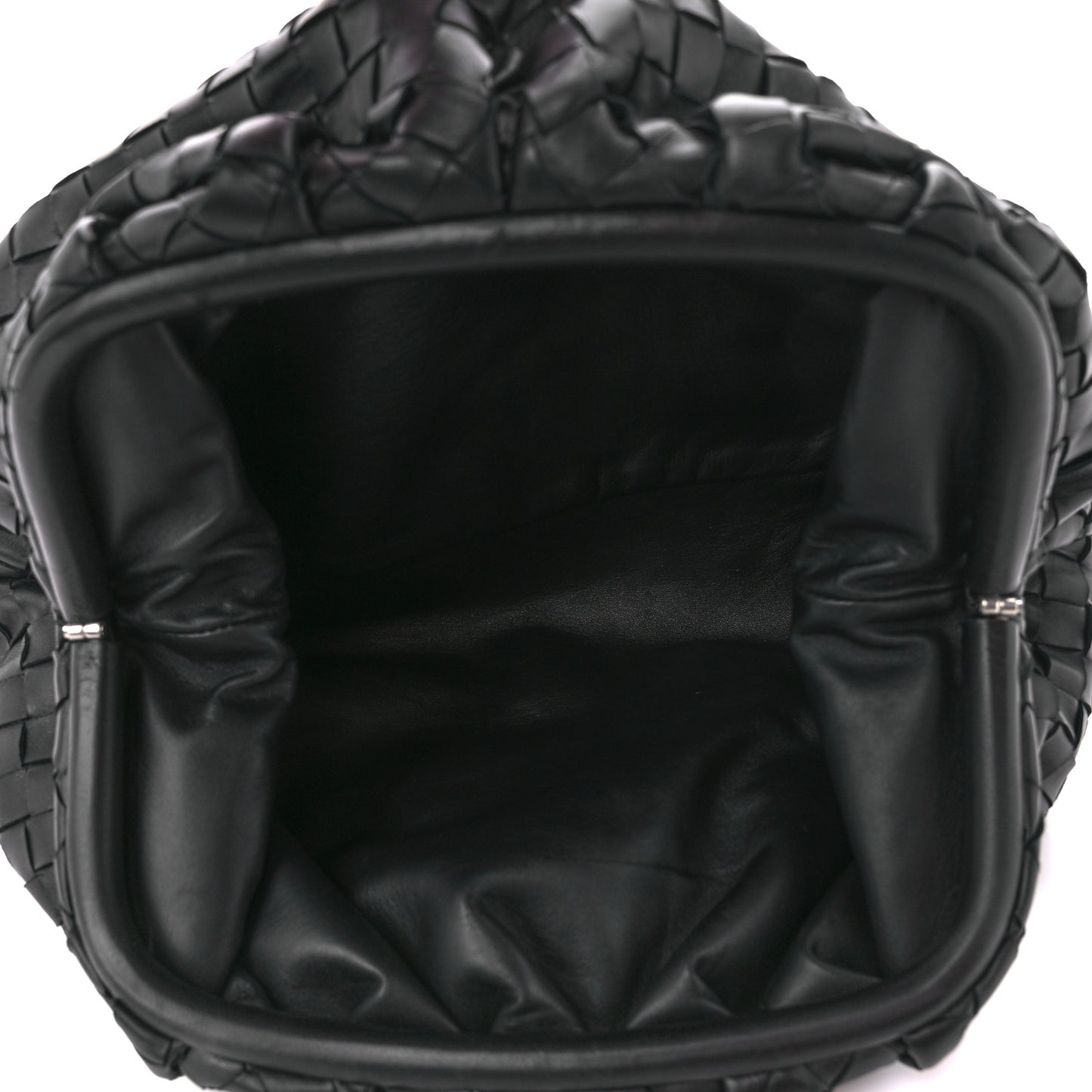 Nappa Maxi Intreccio The Pouch Oversized Clutch Black