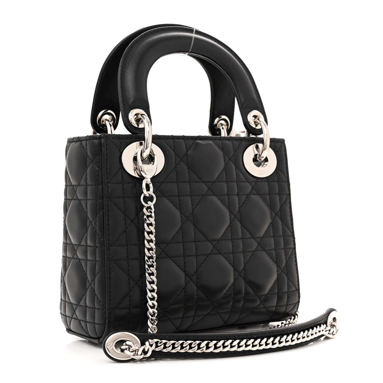 Christian Dior Lambskin Cannage Mini Lady Dior Black 3 of 12