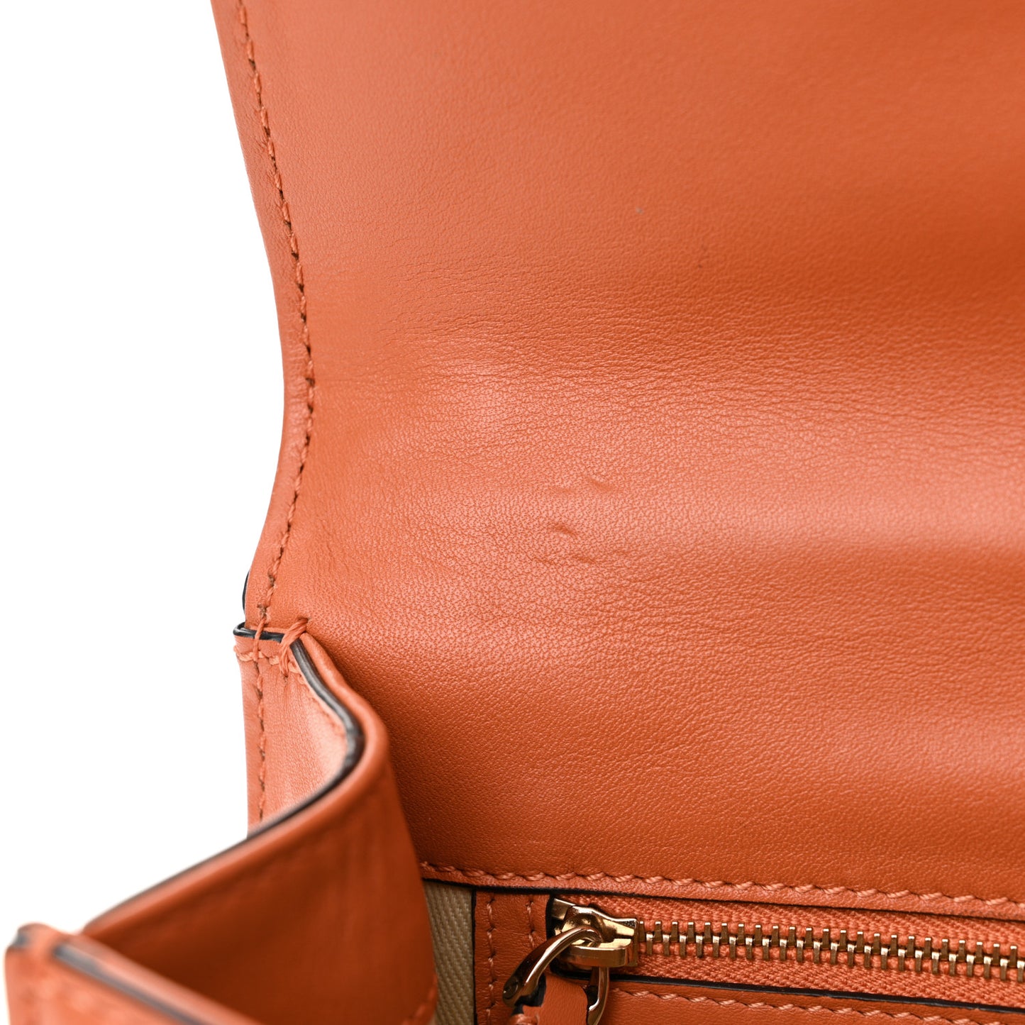 Vitello Medium Glam Lock Rockstud Flap Orange