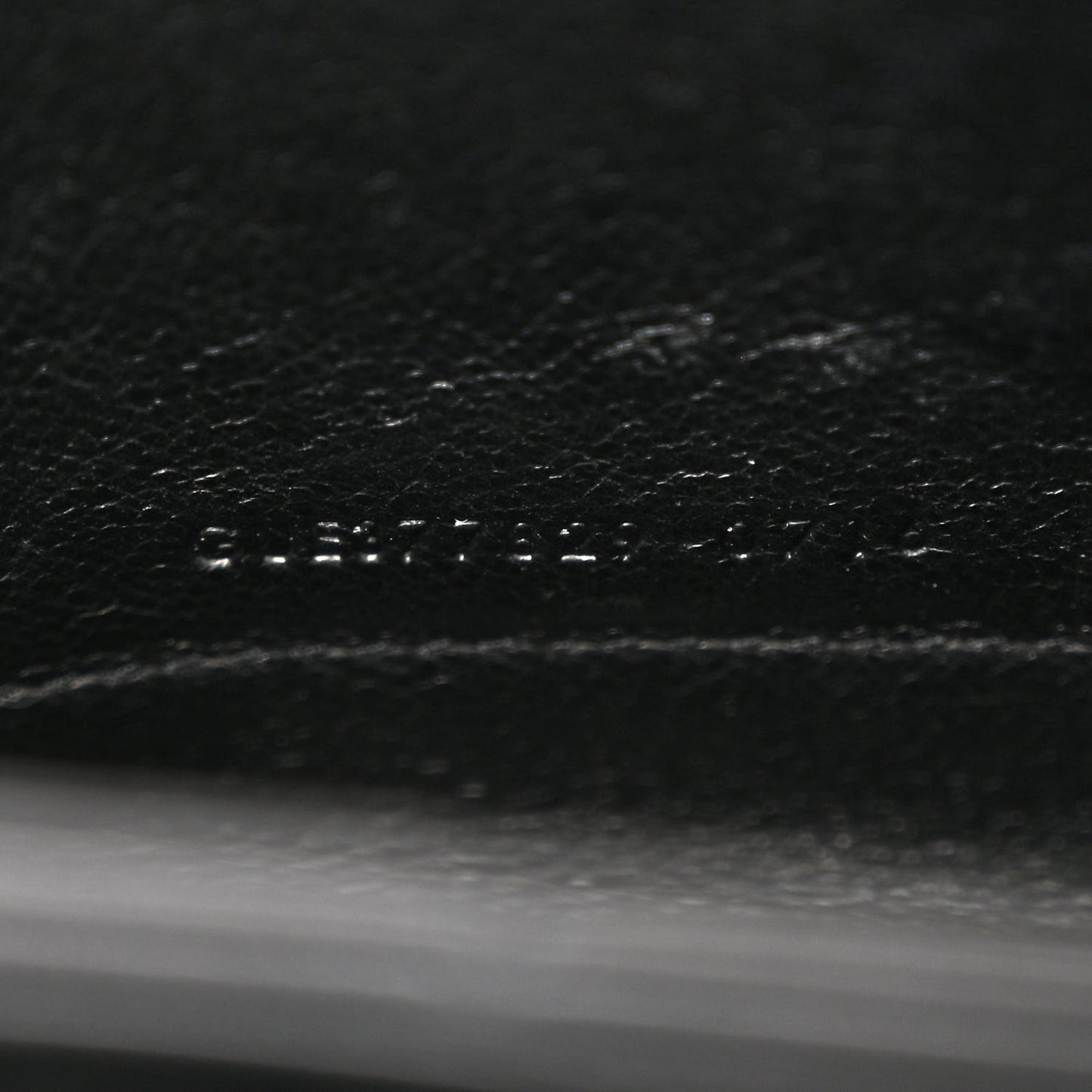 Grained Metallic Calfskin Monogram Chain Wallet Black