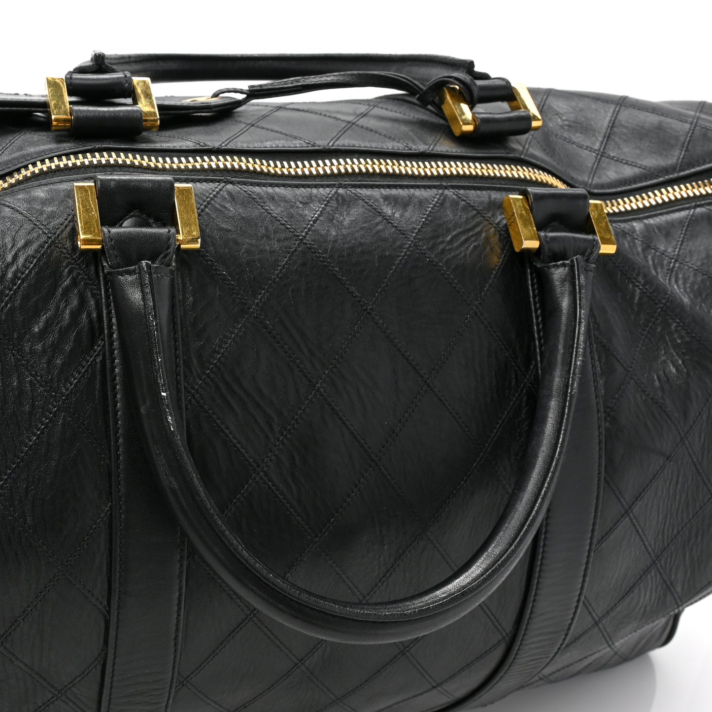 Calfskin Stitched CC Boston Black
