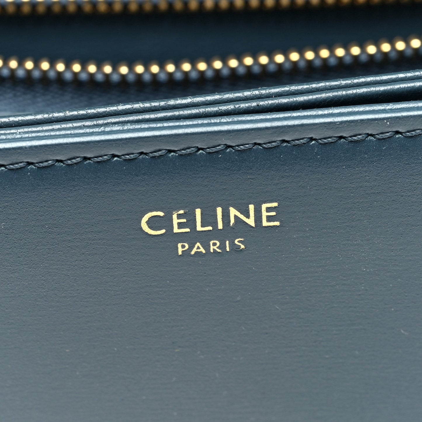 Shiny Calfskin Teen Triomphe Petrol