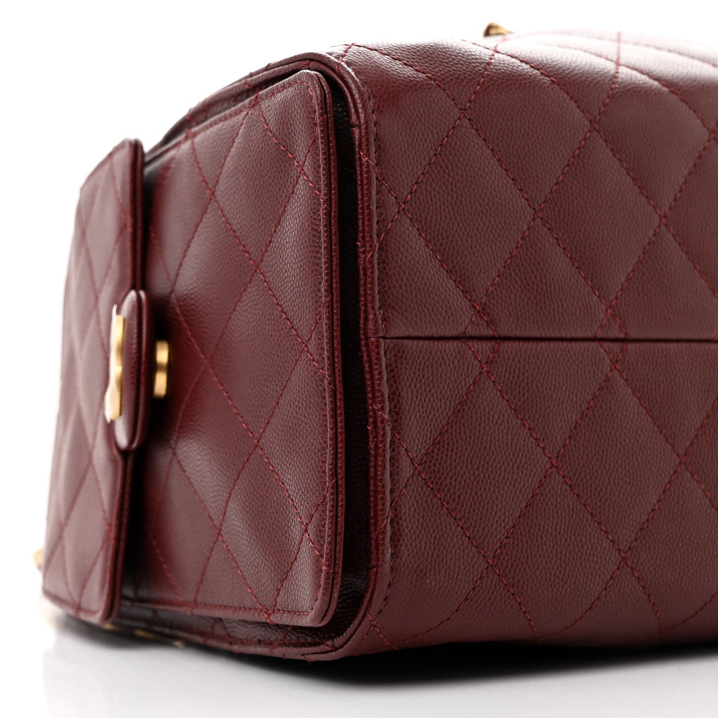 Caviar Quilted Small Chanel 25 Handbag Burgundy