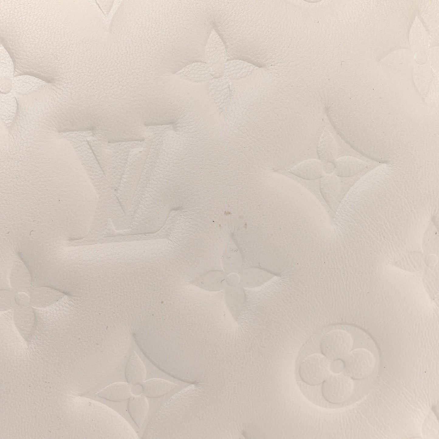 Lambskin Embossed Monogram Coussin PM Beige Cream