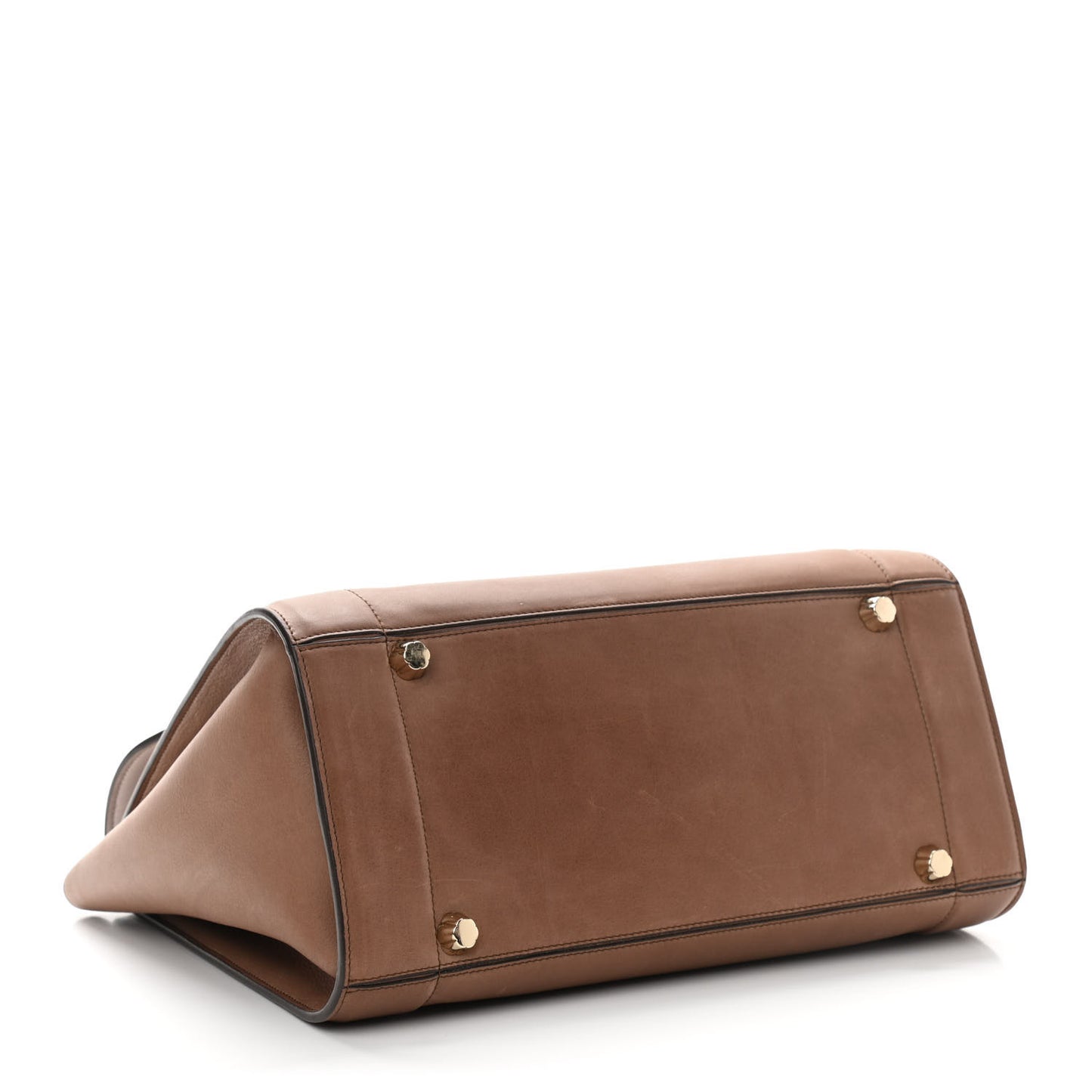 Calfskin Sofia Rainbow Top Handle Bag Moka