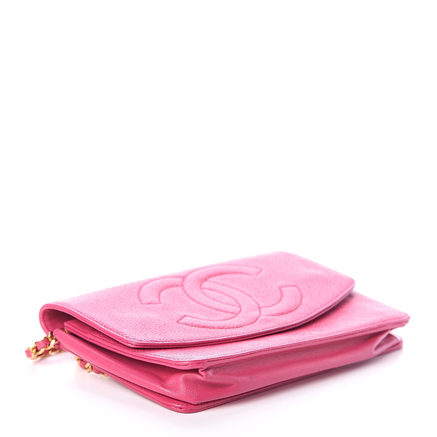 Chanel Caviar Timeless CC Wallet On Chain WOC Pink 3 of 9