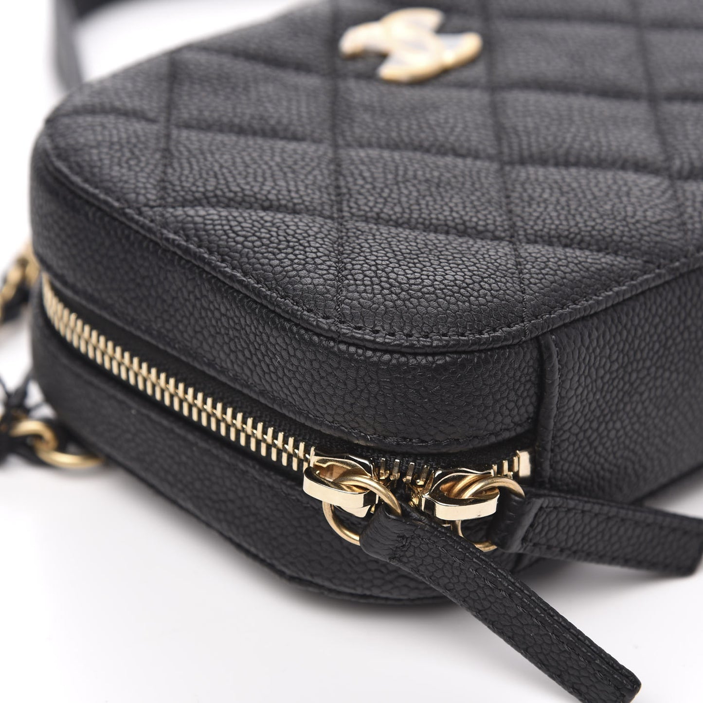 Caviar Quilted Waist Bag Black