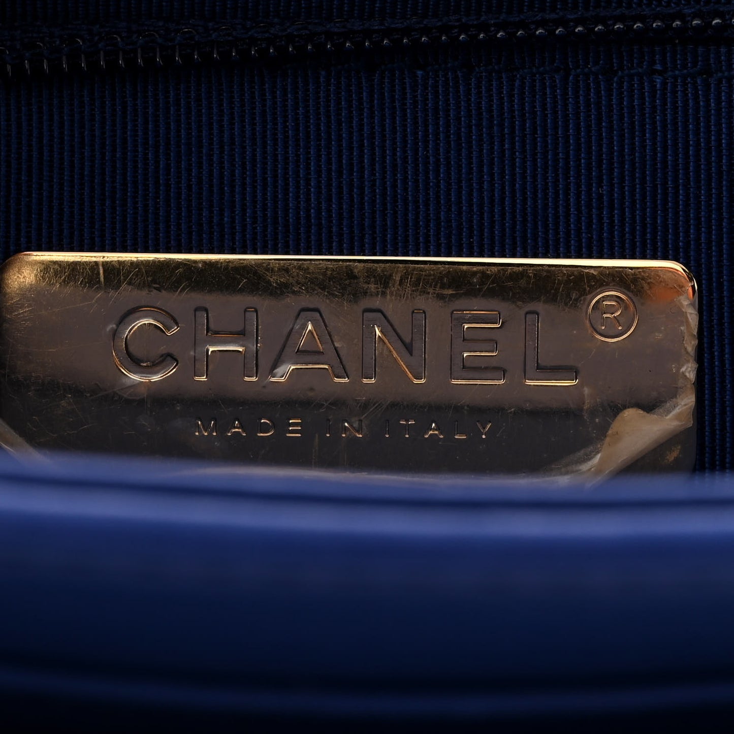 Calfskin Caviar Quilted Mini Chain Handle Flap Blue