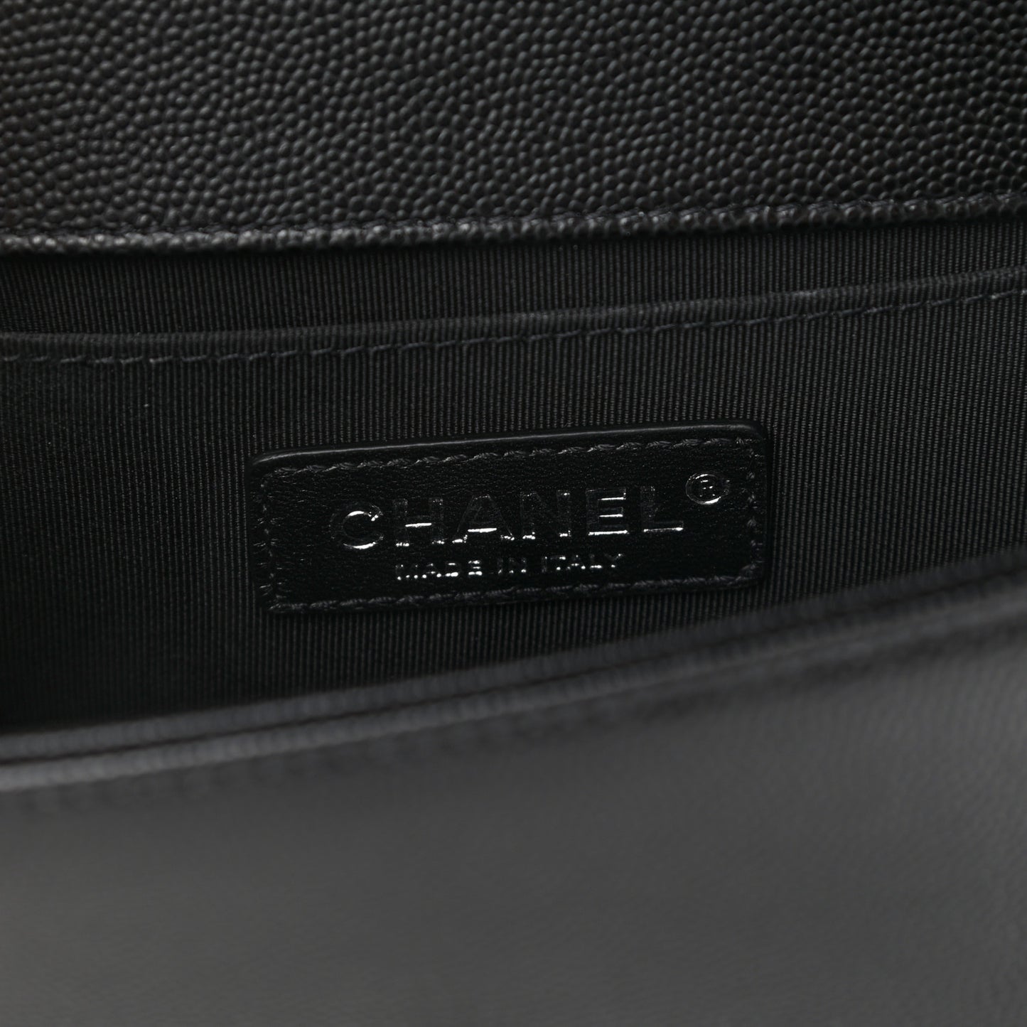 Caviar Quilted Small Boy Flap Black