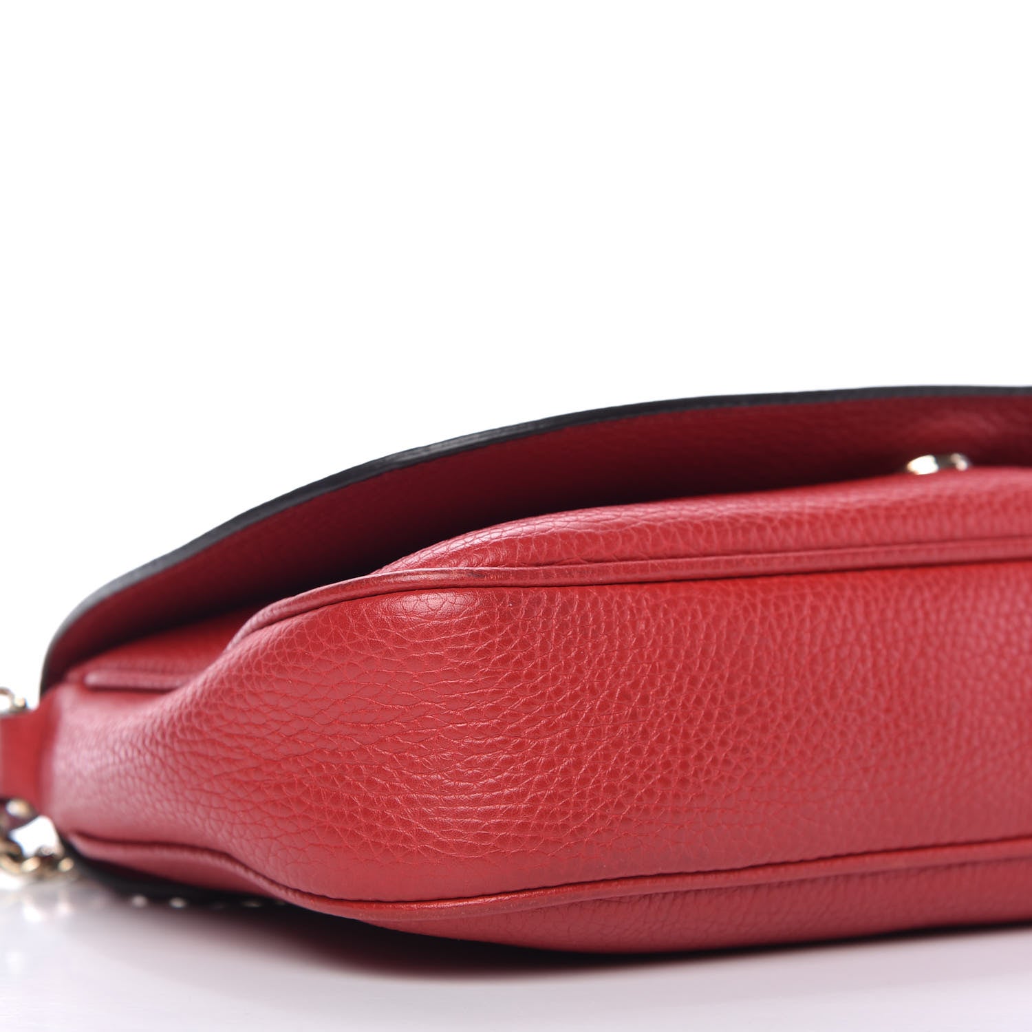 Gucci Pebbled Calfskin Medium Soho Flap Crossbody Red 6 of 10