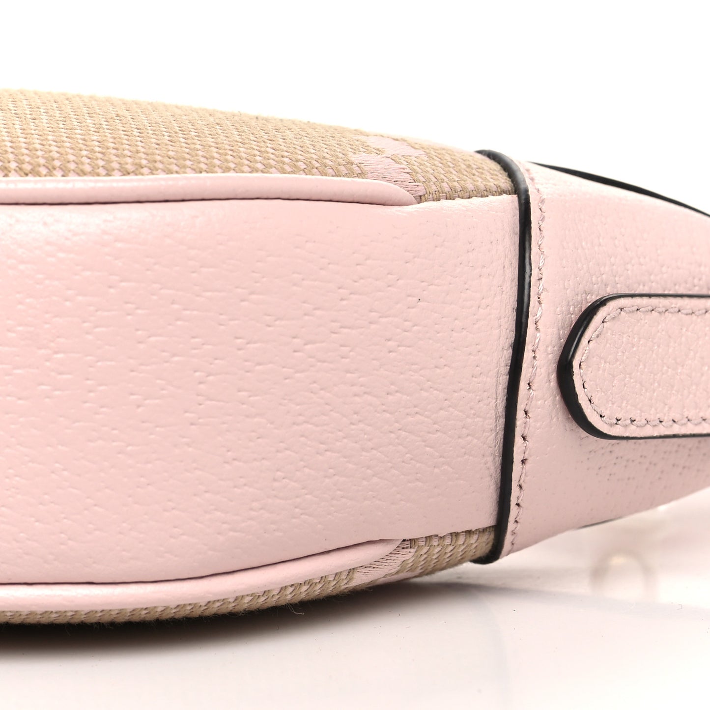 Monogram Jumbo GG Textured Dollar Calfskin Mini Ophidia Half Moon Hobo Beige Perfect Pink