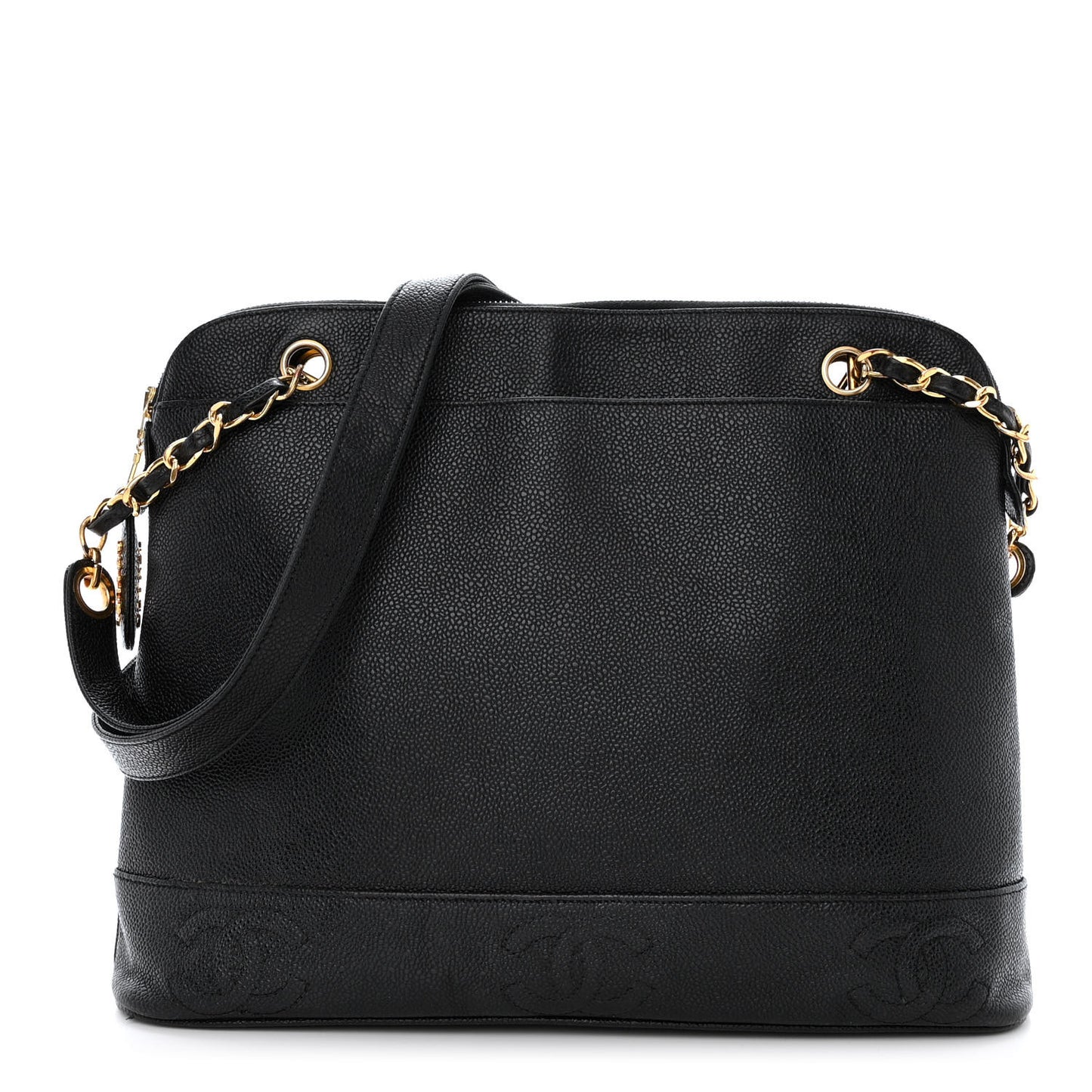 Caviar CC Shoulder Bag Black