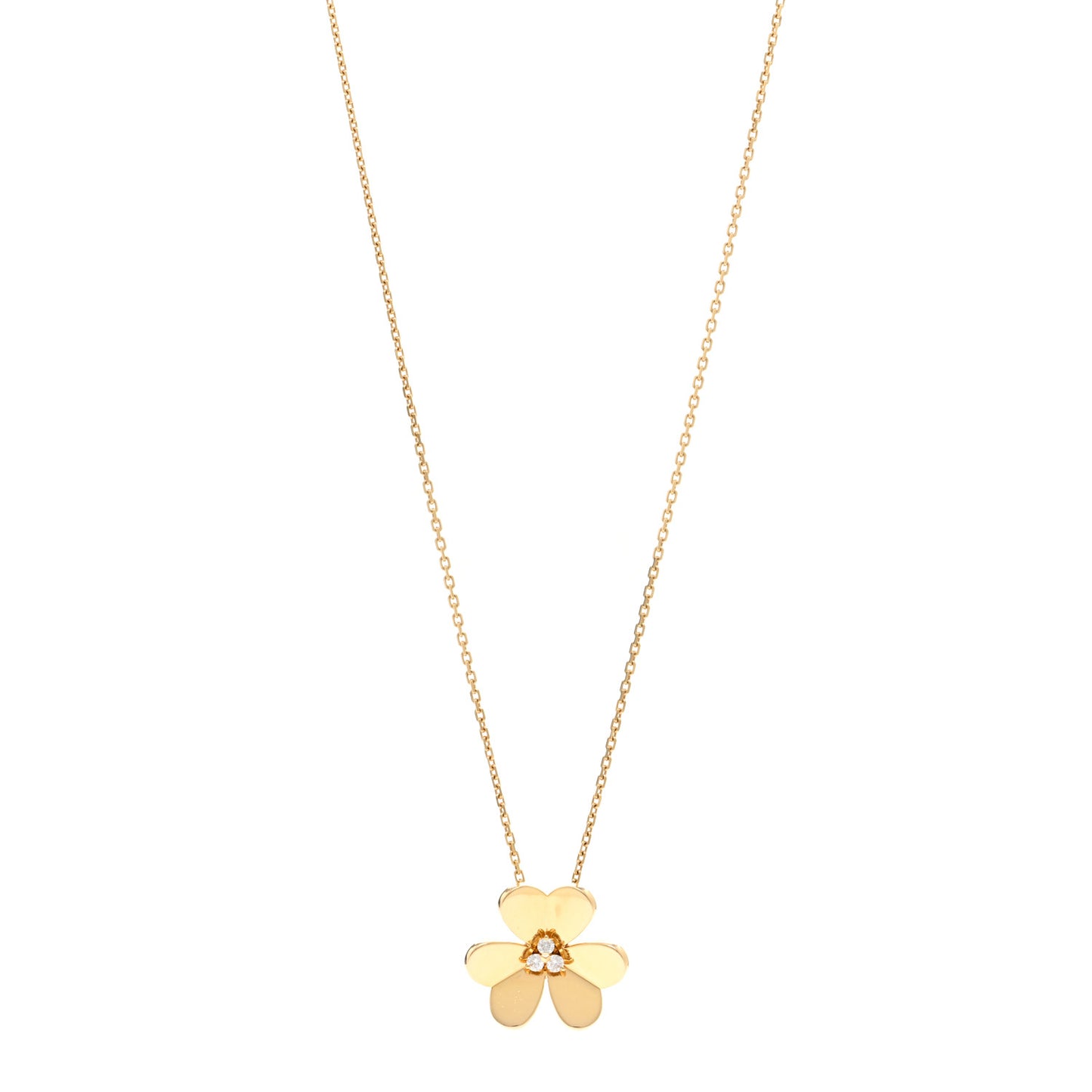 18K Yellow Gold Diamond Large Frivole Pendant Necklace