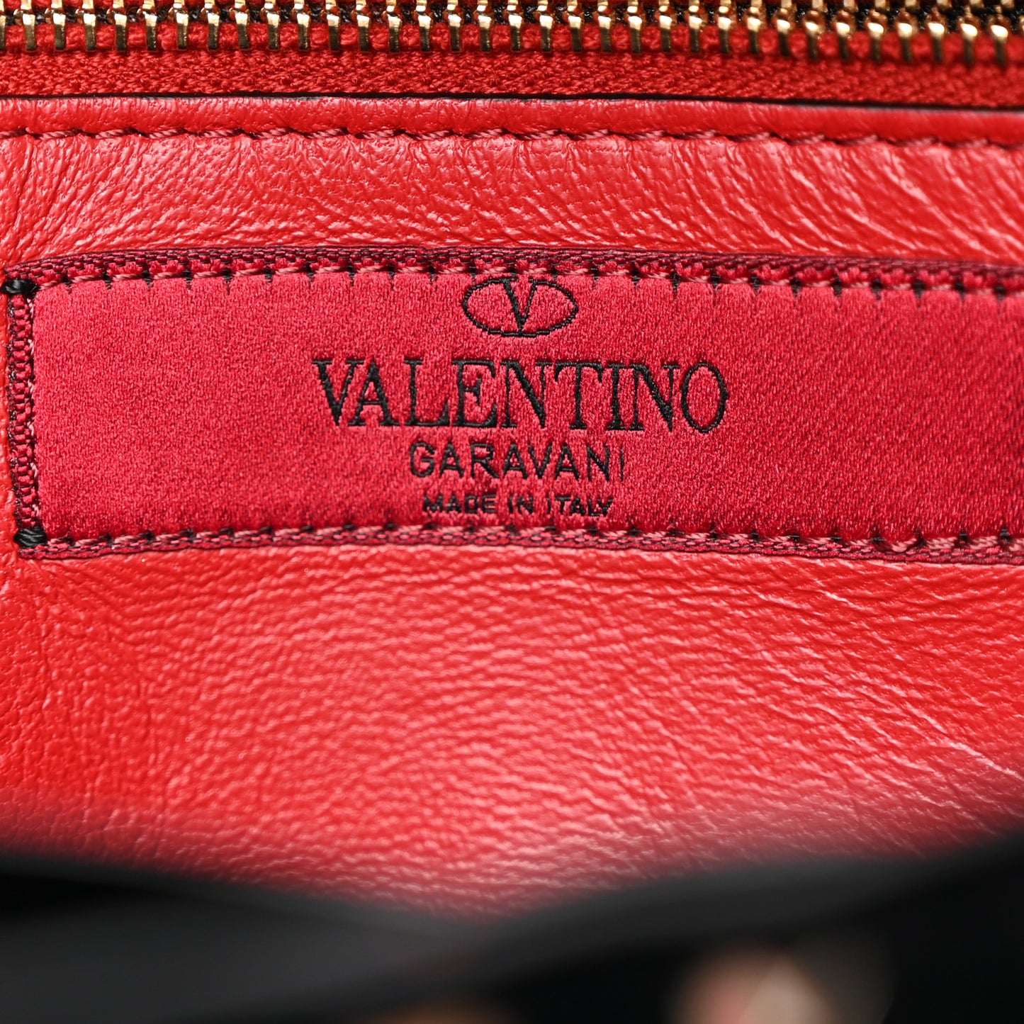Velvet Rockstud Spike Wallet on Chain Black