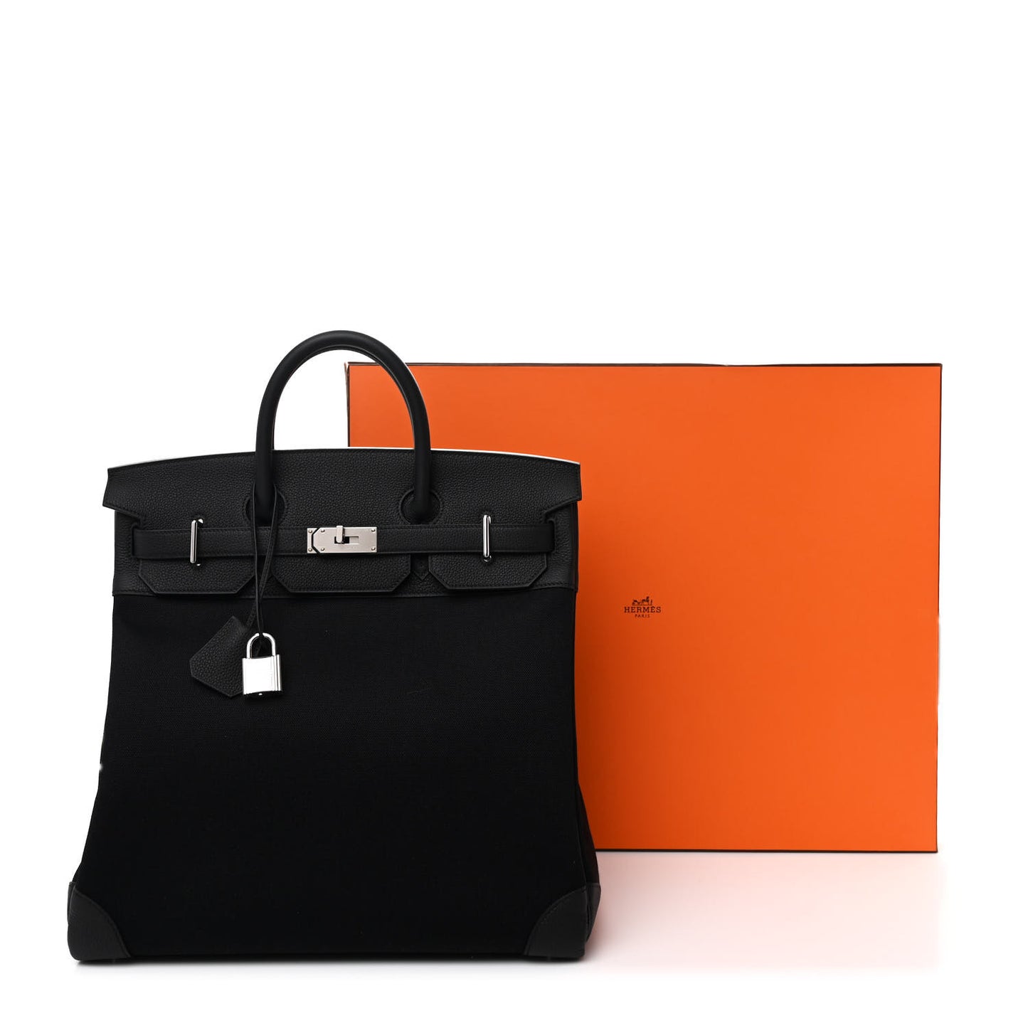 Togo Toile HAC Travel Birkin 40 Black