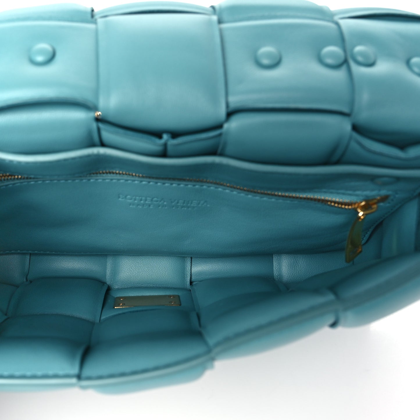 Lambskin Maxi Intreccio Padded Chain Cassette Crossbody Bag Linoleum