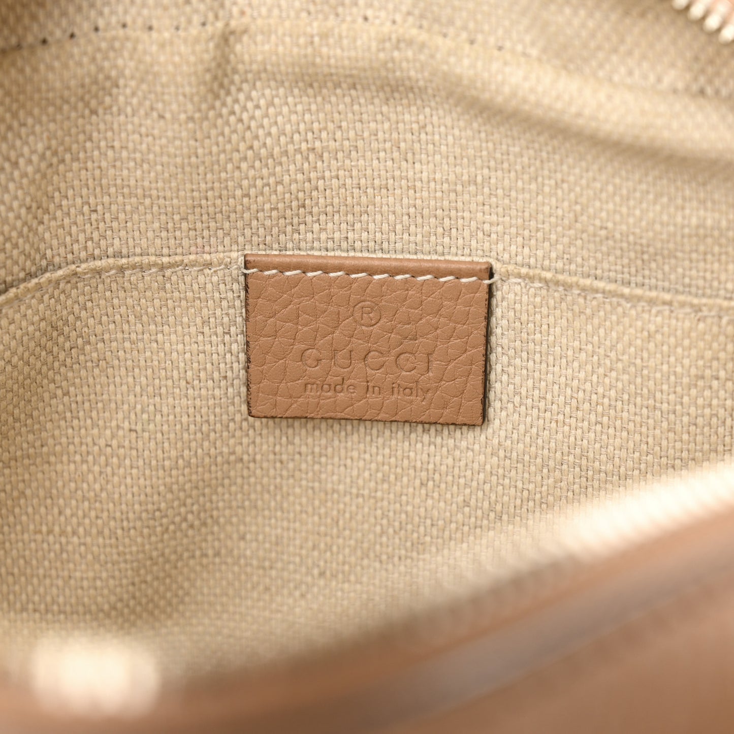 Pebbled Calfskin Small Soho Disco Bag Camelia
