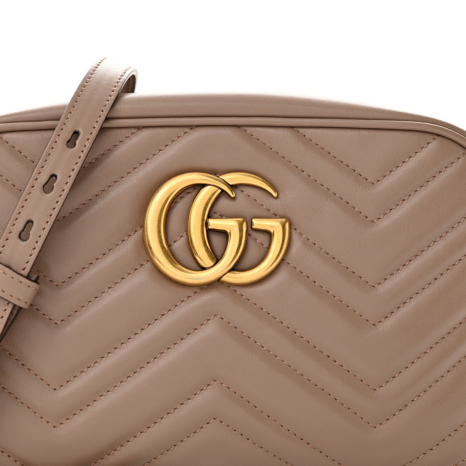 Gucci Calfskin Matelasse Small GG Marmont Chain Shoulder Bag Porcelain Rose 8 of 11