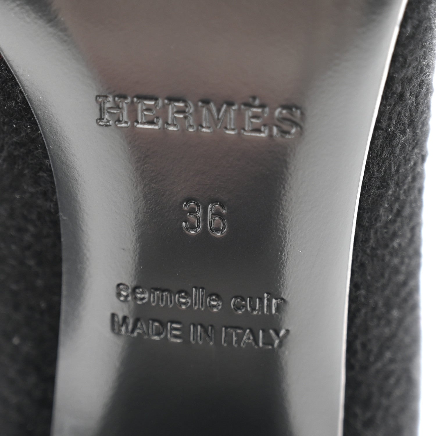 Hermes Knit Calfskin Jenna 60 Ankle Boots 36 Black 7 of 8