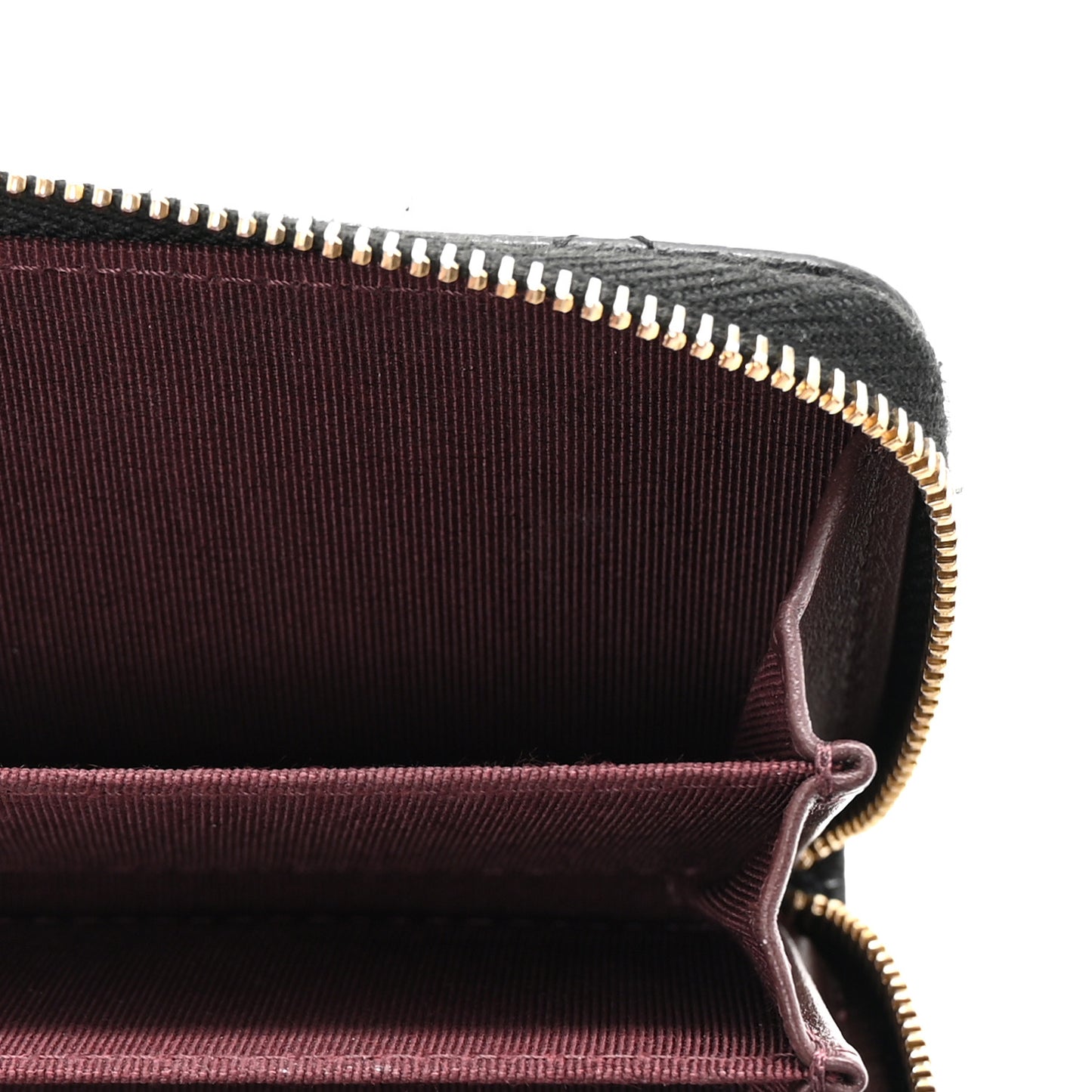 Caviar Quilted Zip Coin Purse Black