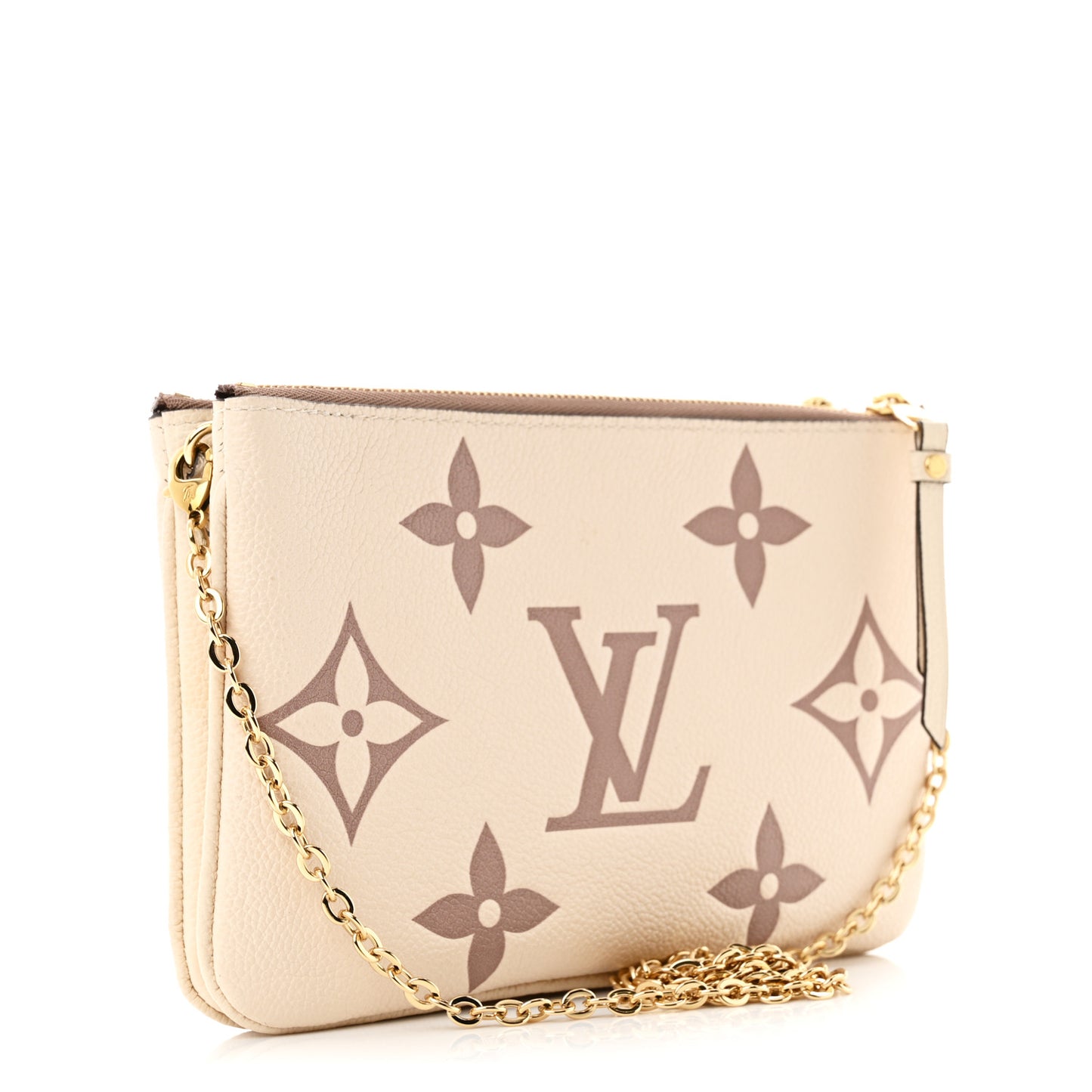 Empreinte Monogram Giant Double Zip Pochette Creme Bois de Rose