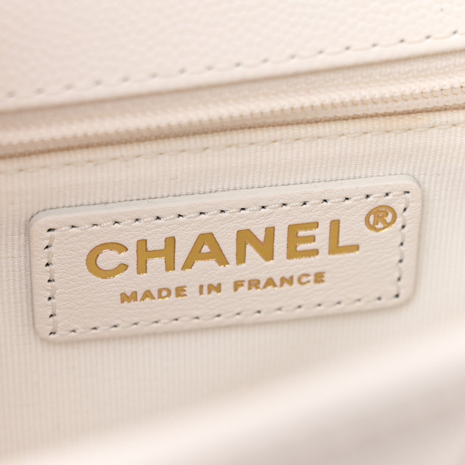 Chanel Caviar Quilted School Memory Small Top Handle Flap White 6 of 10