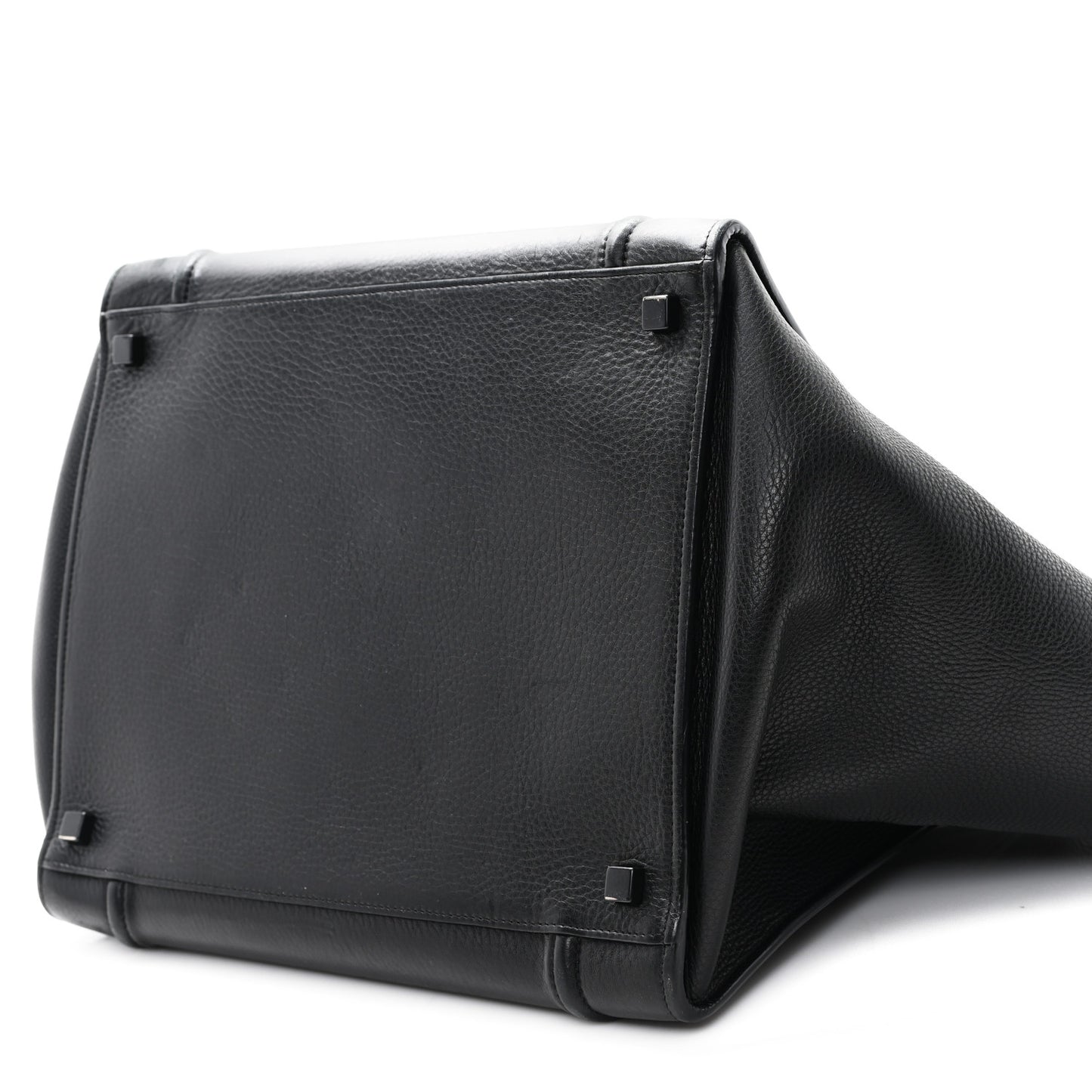 Grained Calfskin Medium Phantom Luggage Black