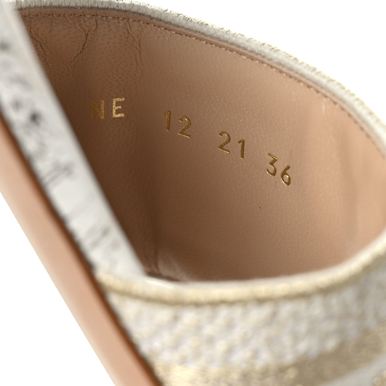 Christian Dior Canvas Lurex Jardin d'Hiver Embroidered Dway Flat Slide Sandals 36 White Palladium 6 of 8