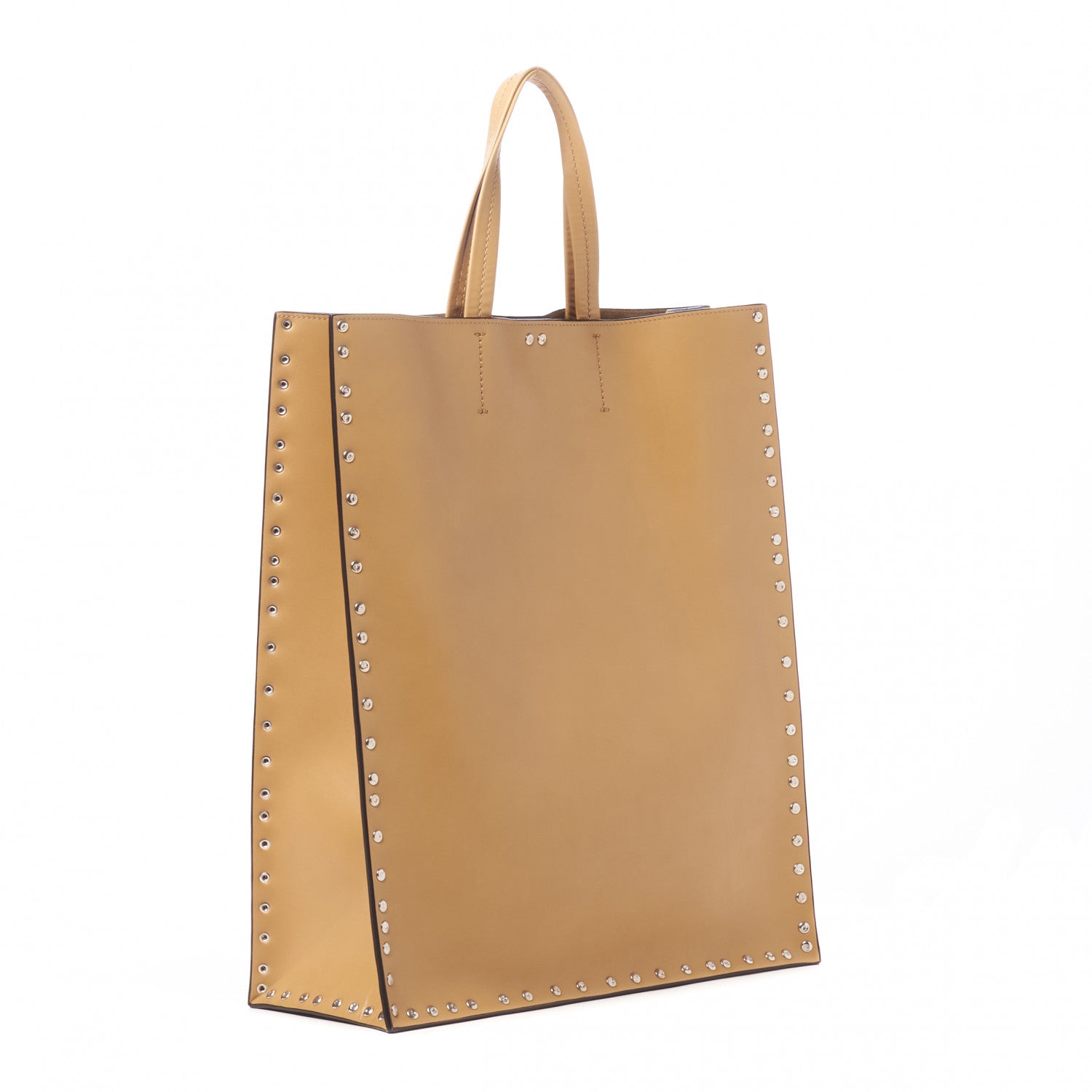 Celine Satinated Natural Calfskin Large Studs Vertical Cabas Sand 2 of 8