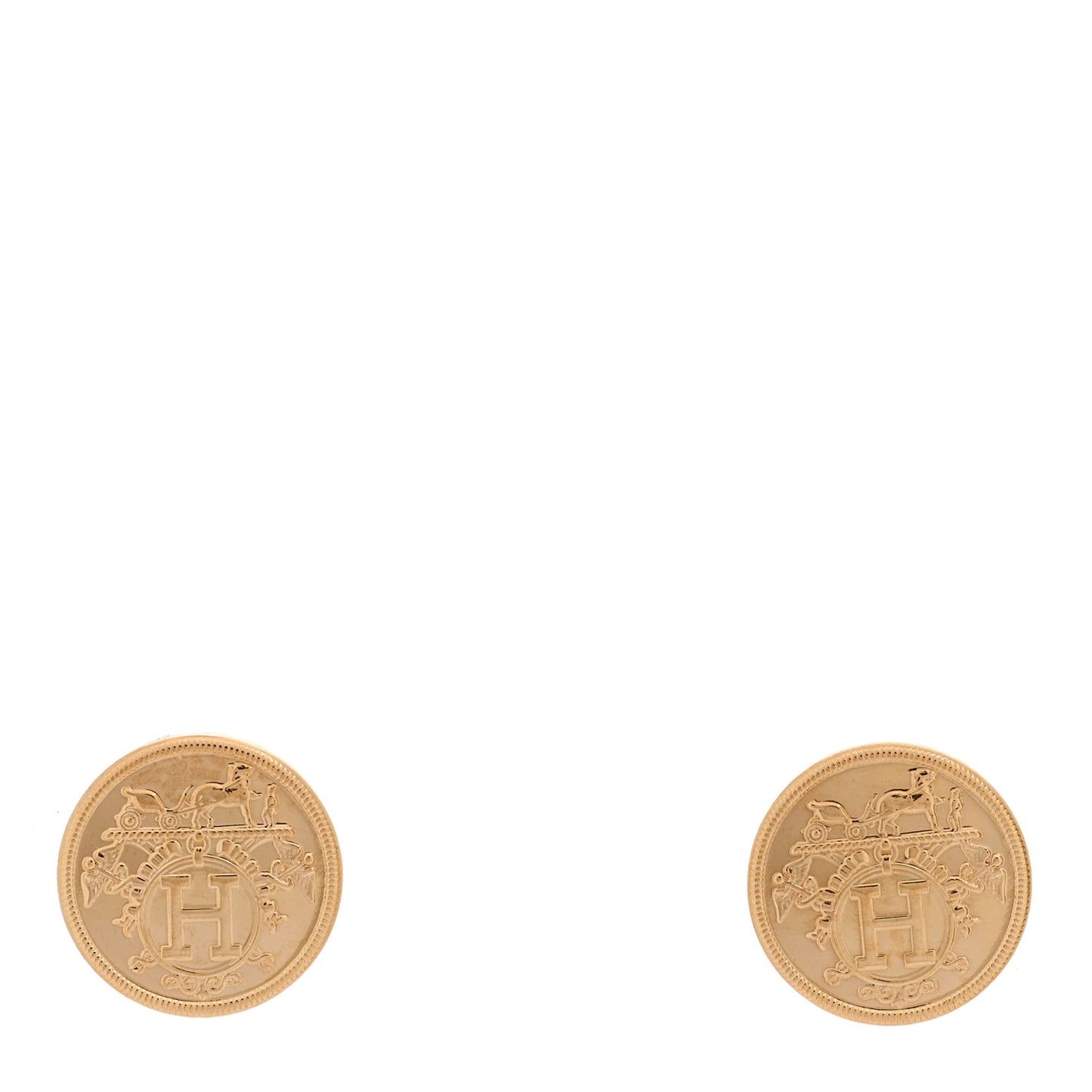18K Rose Gold TPM Ex-Libris Stud Earrings