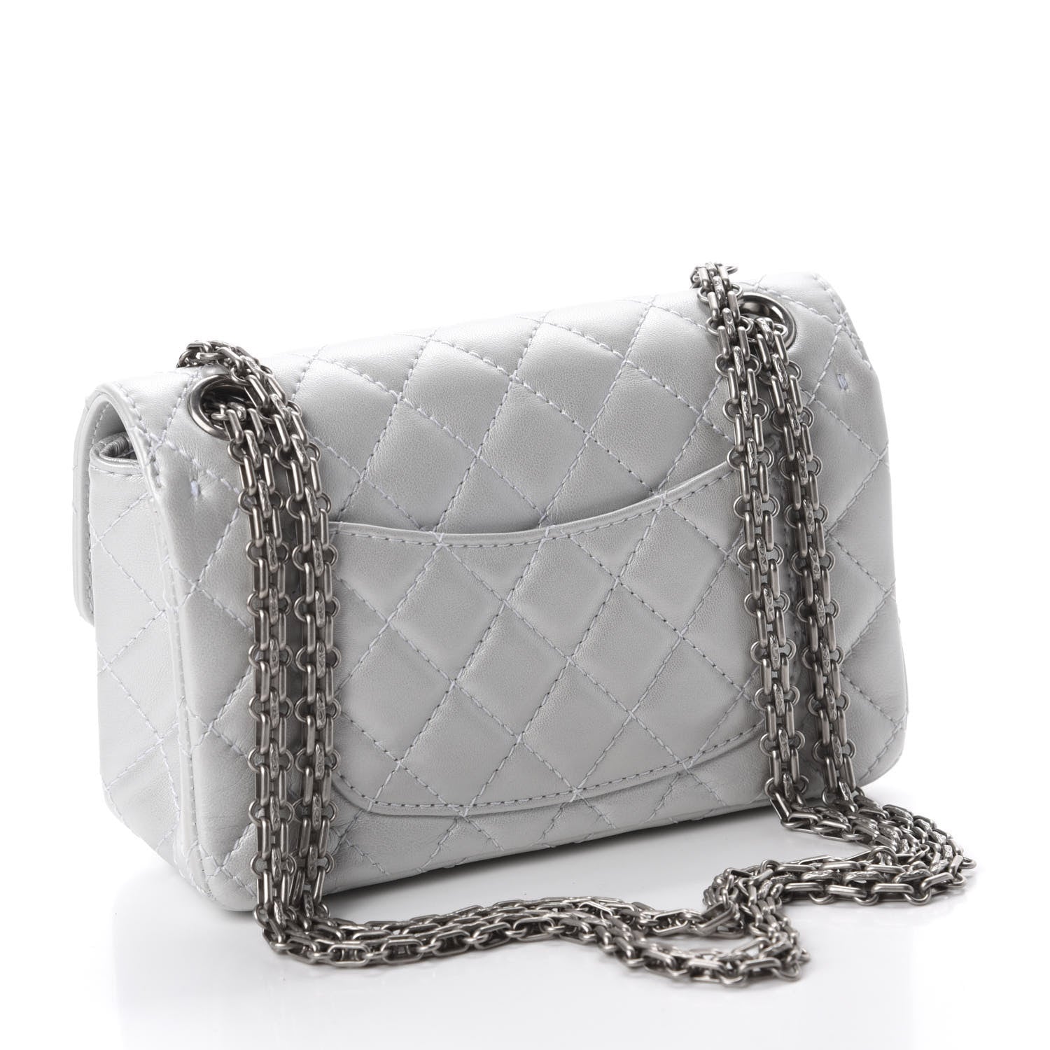 Chanel Iridescent Lambskin Quilted 2.55 Reissue Mini Flap White 3 of 11