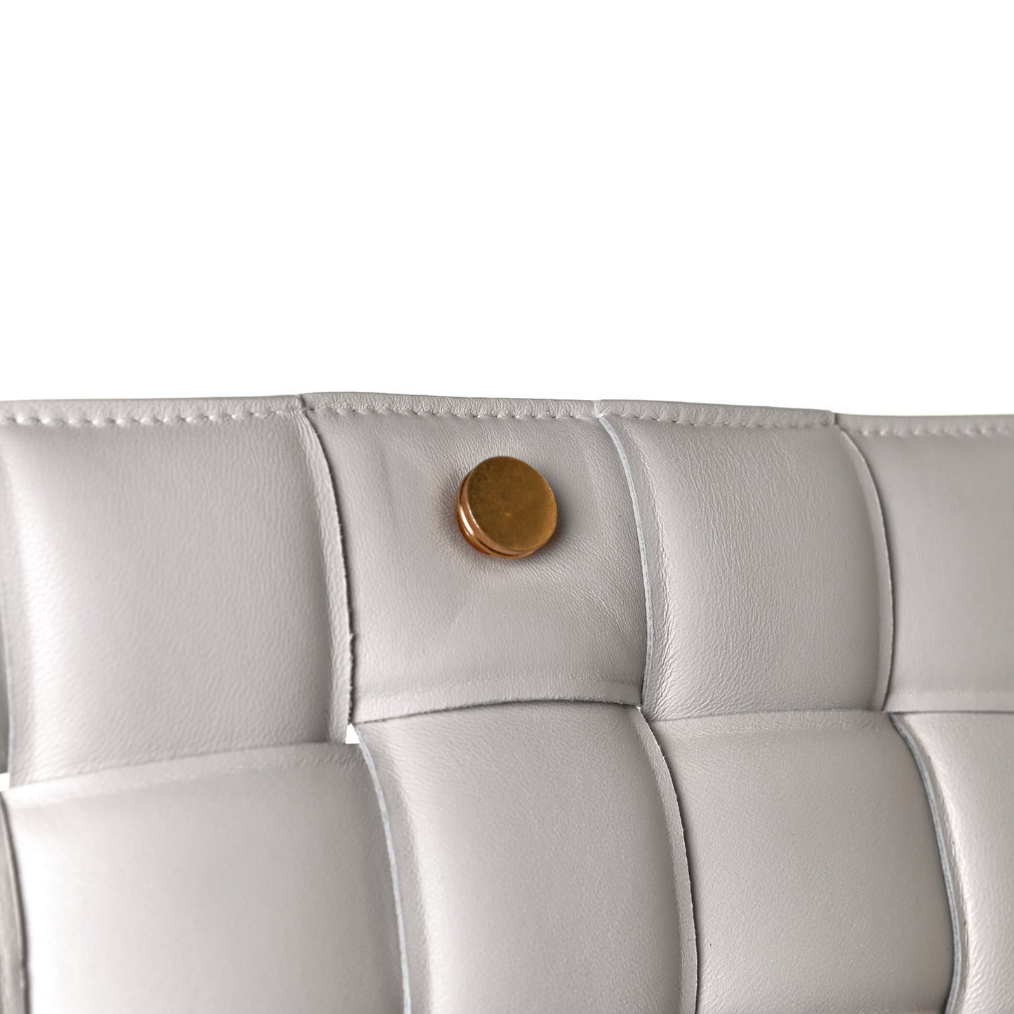 Lambskin Maxi Intreccio Padded Chain Cassette Crossbody Bag White