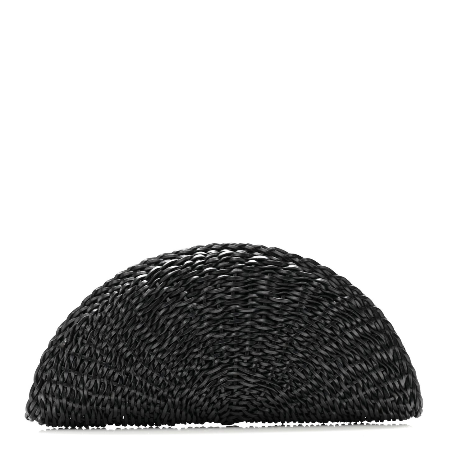 Handwoven Calfskin Sunset Clutch Black