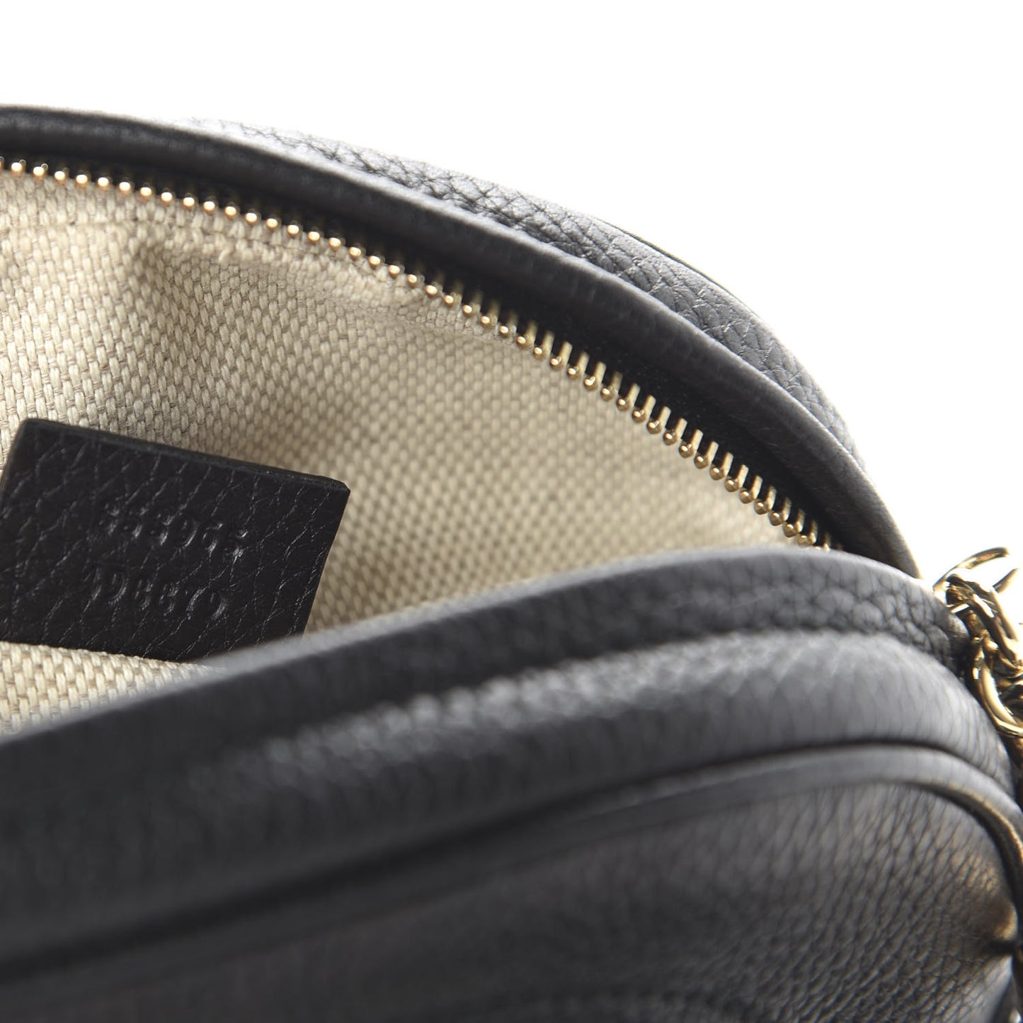 Pebbled Calfskin Mini Soho Chain Bag Black