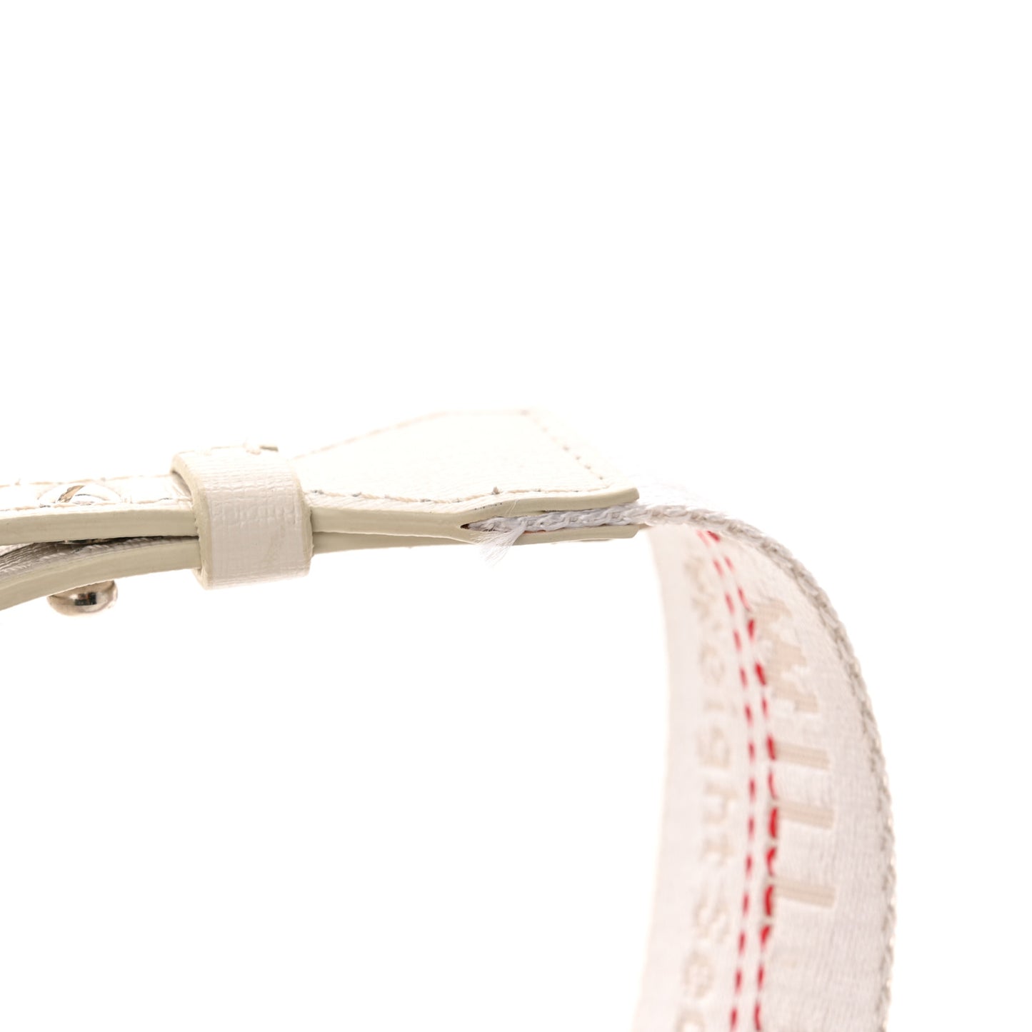 Saffiano Striped Diag Binder Crossbody White