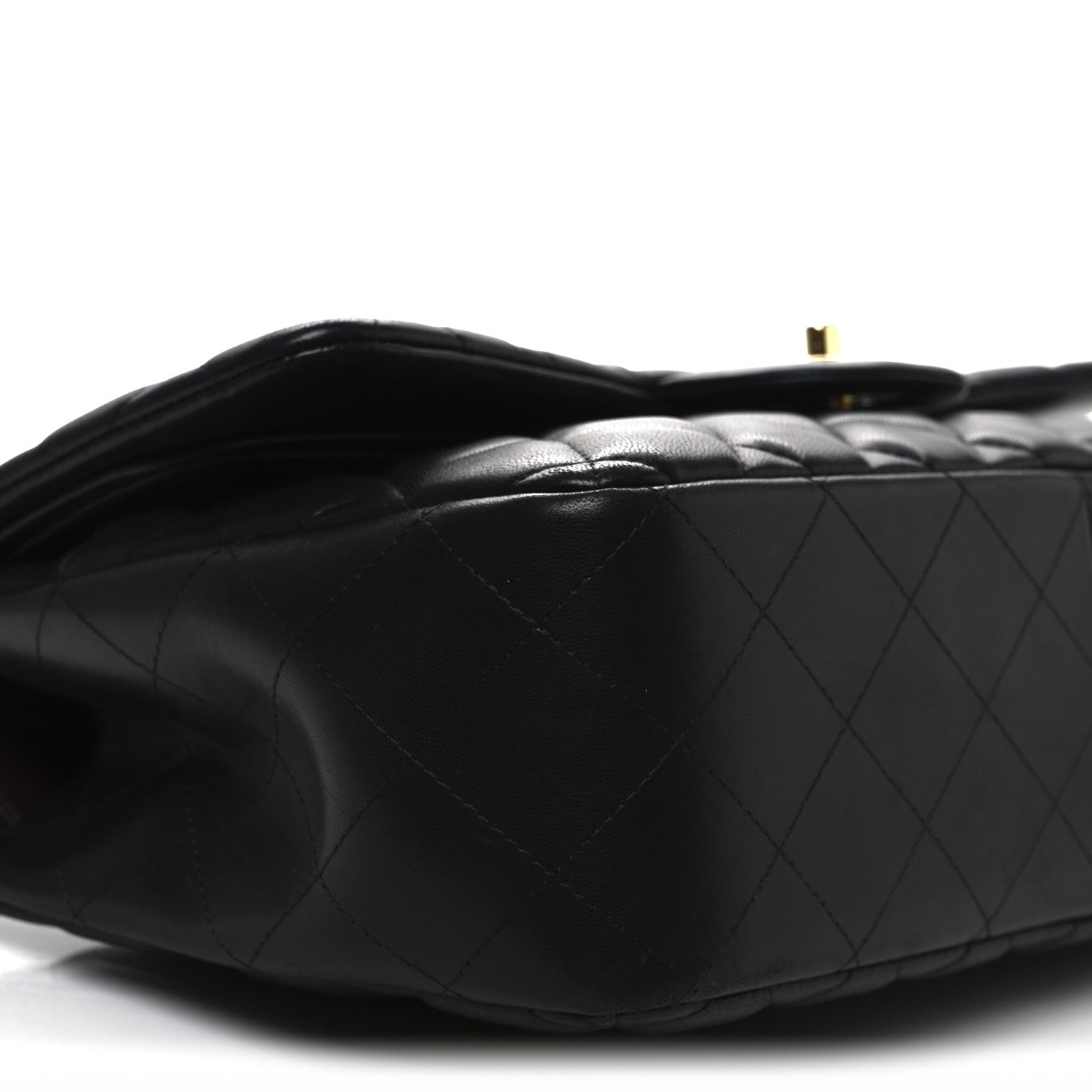 Chanel Lambskin Quilted Jumbo Double Flap Black 9 of 12