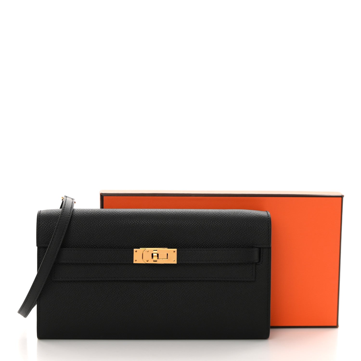 Hermes Epsom Kelly Wallet To Go Black 11 of 11