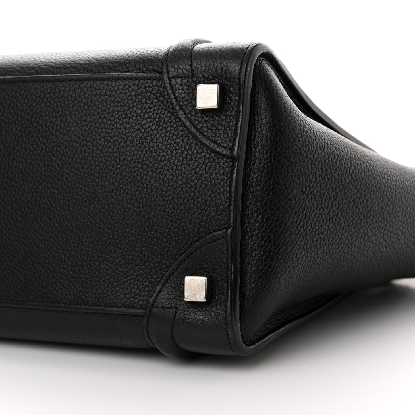 Drummed Calfskin Micro Luggage Black