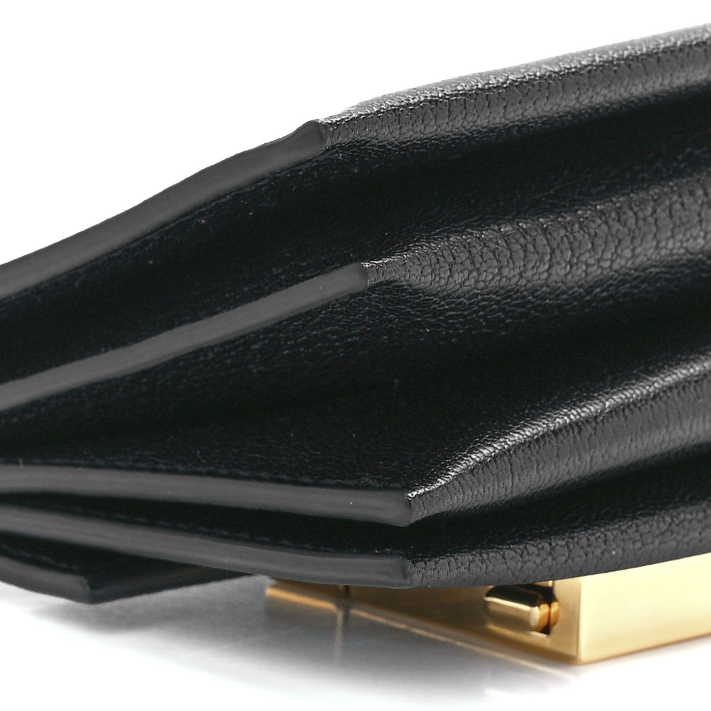 Shiny Goatskin Day Bag Black