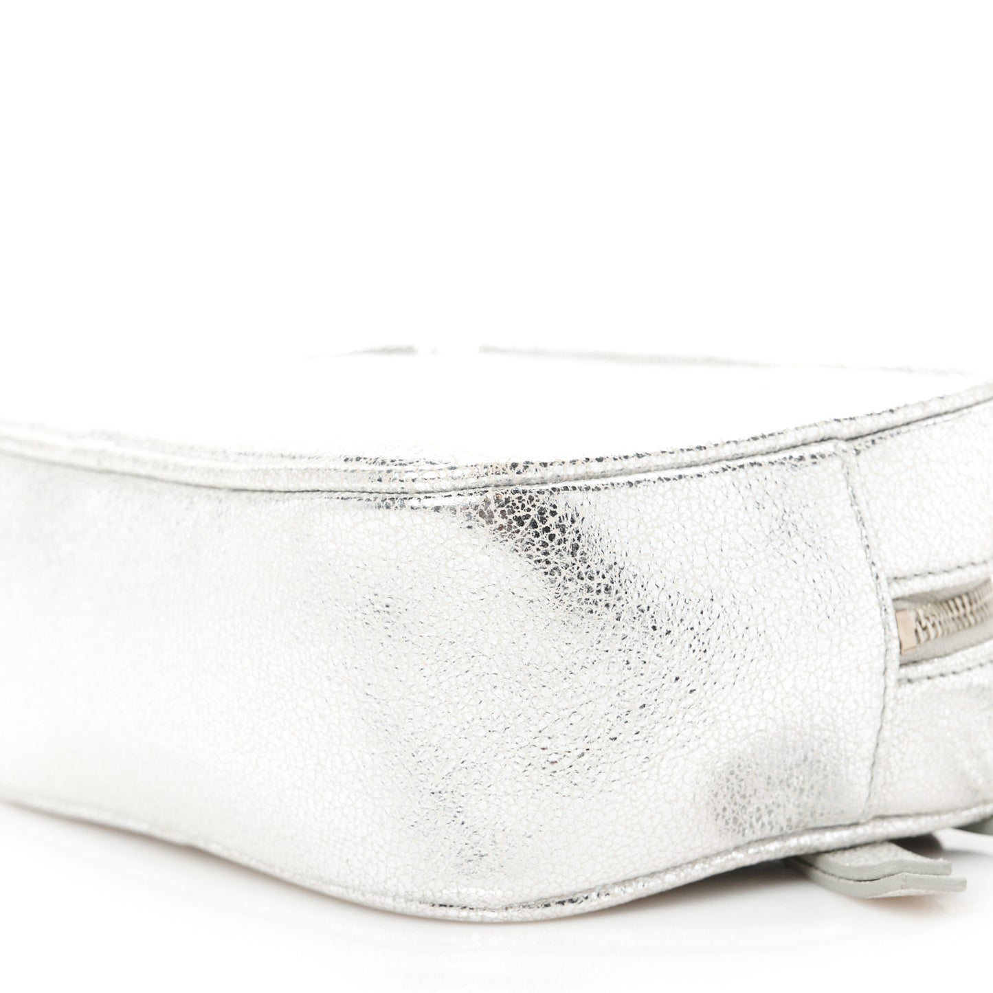 Metallic Lambskin Monogram Lou Belt Bag Argento