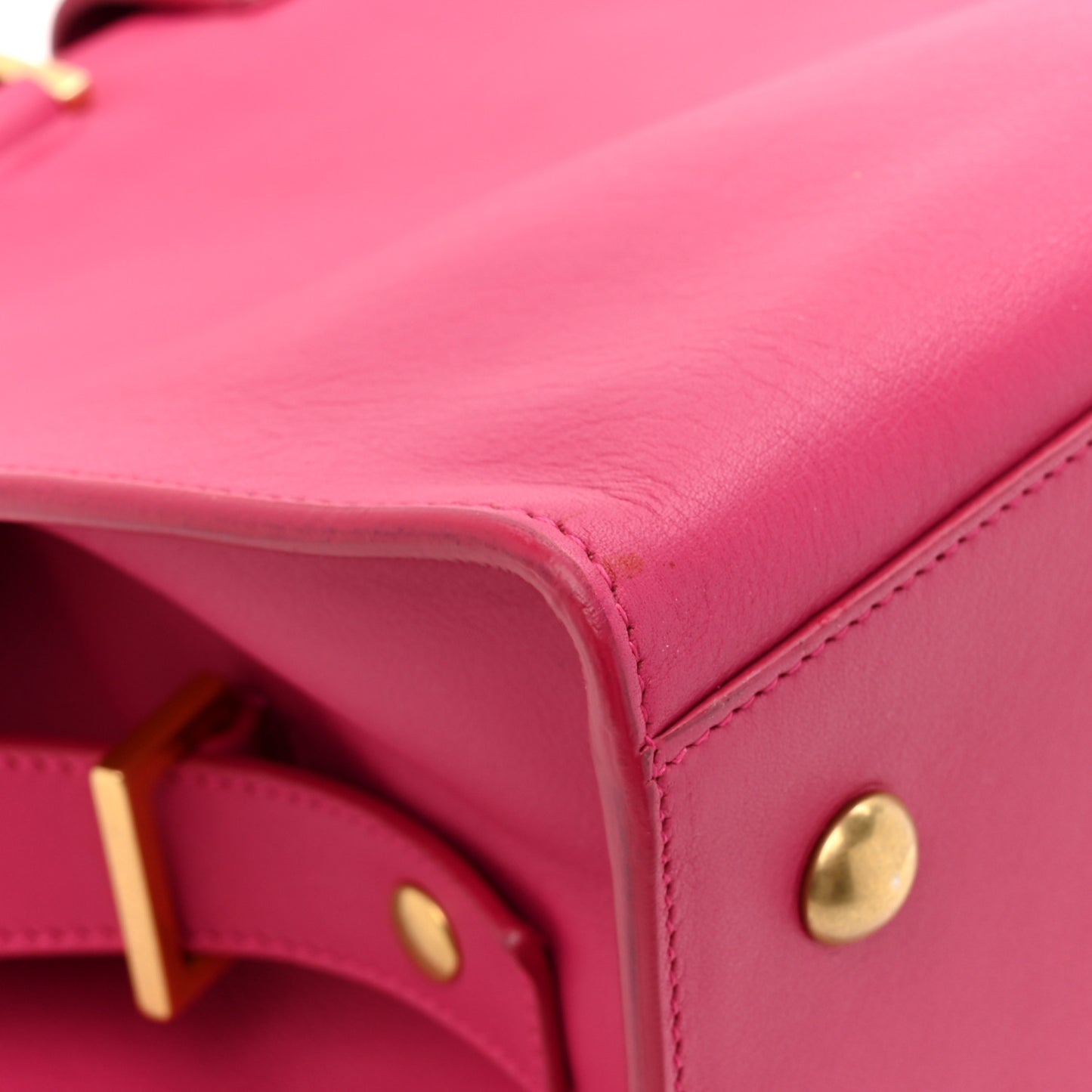 Calfskin Small Classic Y Cabas Fuchsia